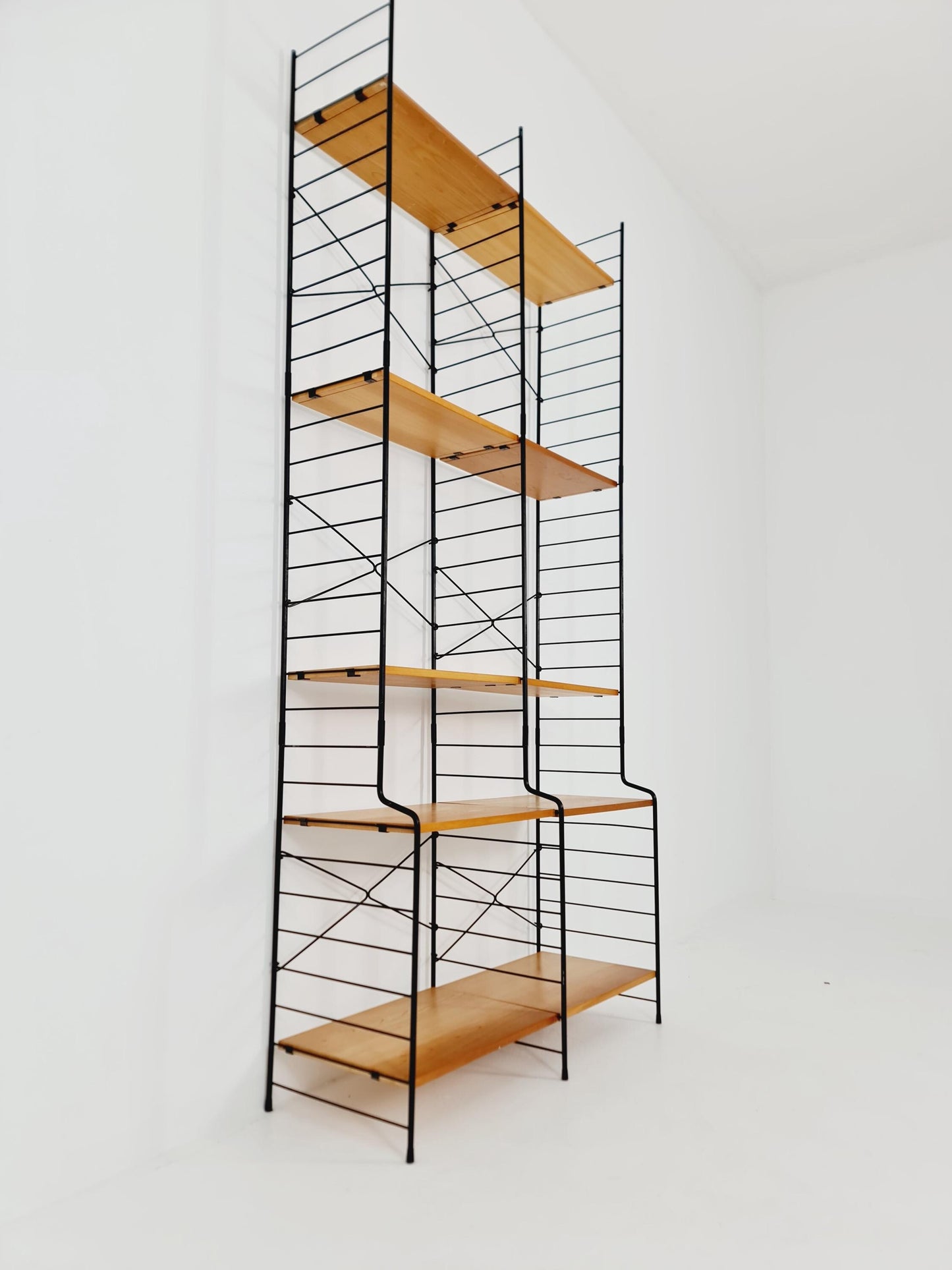 Freestanding vintage string bookshelf in Eshe , 1950s by WHB Germnay