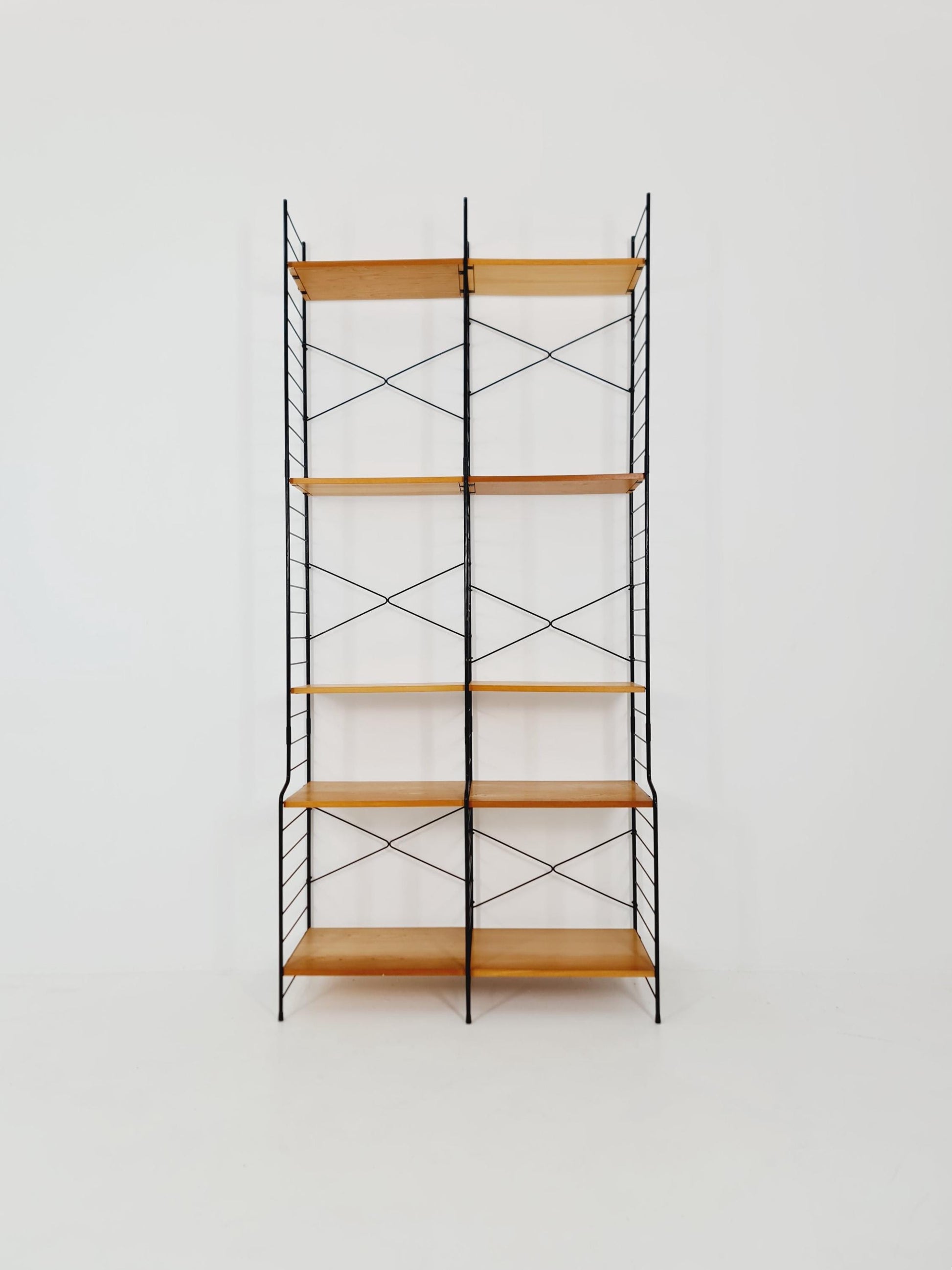 Freestanding vintage string bookshelf in Eshe , 1950s by WHB Germnay