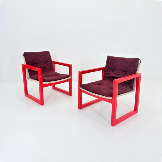 Mid Century Diana Safari Lounge Chairs – Set of Two by Karin Mobring for IKEA, 1970s
