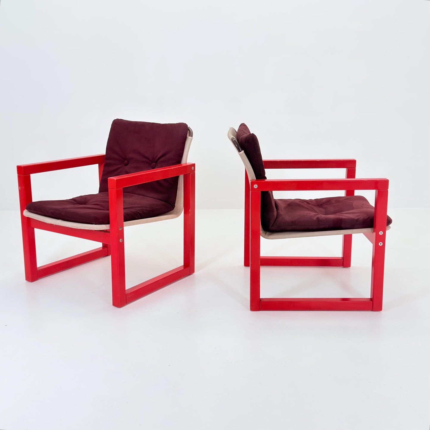 Mid Century Diana Safari Lounge Chairs – Set of Two by Karin Mobring for IKEA, 1970s