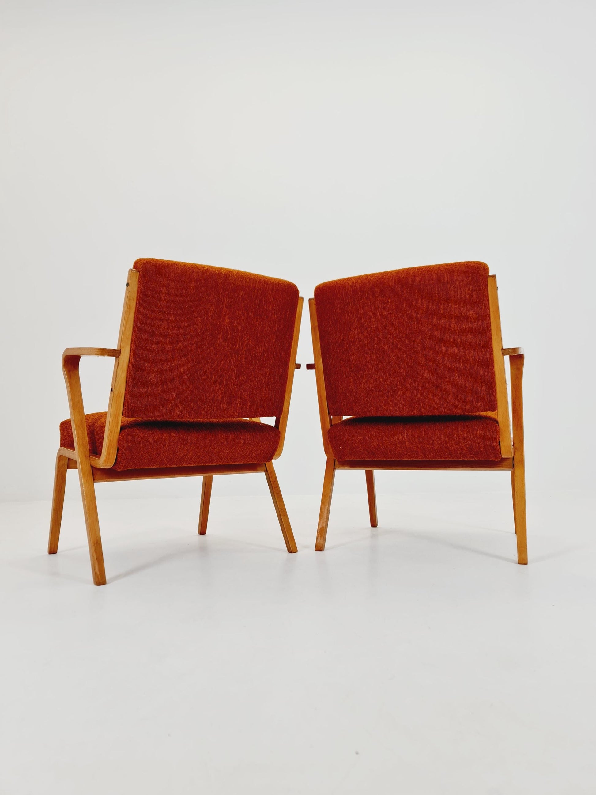 Bau haus pair of German lounge armchair By Selman Selmanagic for VEB Hellerau 1950s
