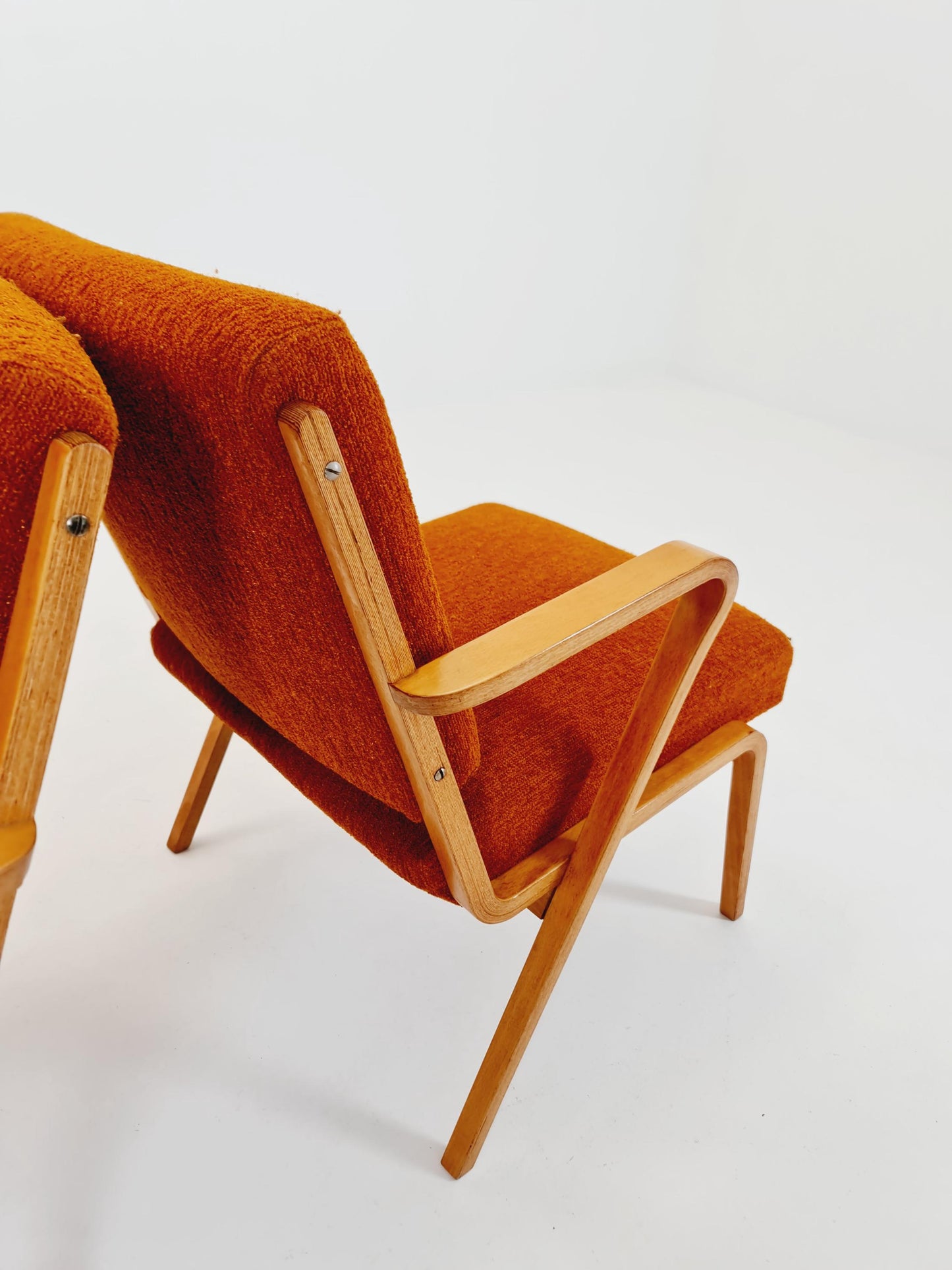Bau haus pair of German lounge armchair By Selman Selmanagic for VEB Hellerau 1950s