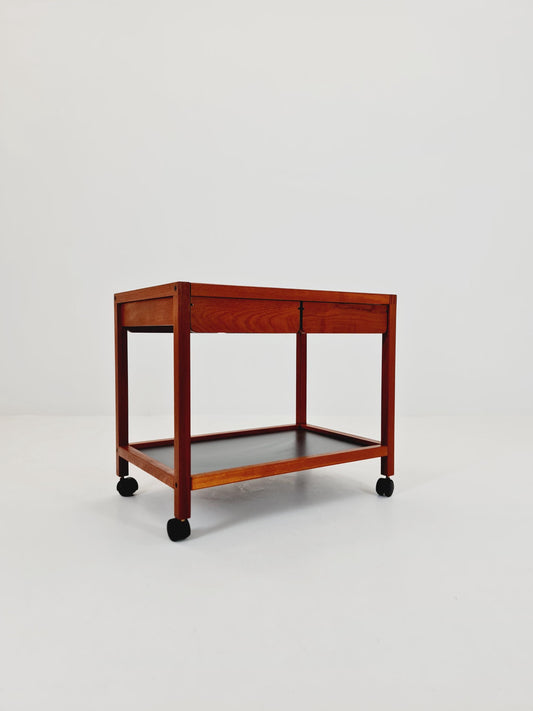 Vintage mid century danish trolley in solid teak/ bar cart By Salling Stolefabrik, 1960s