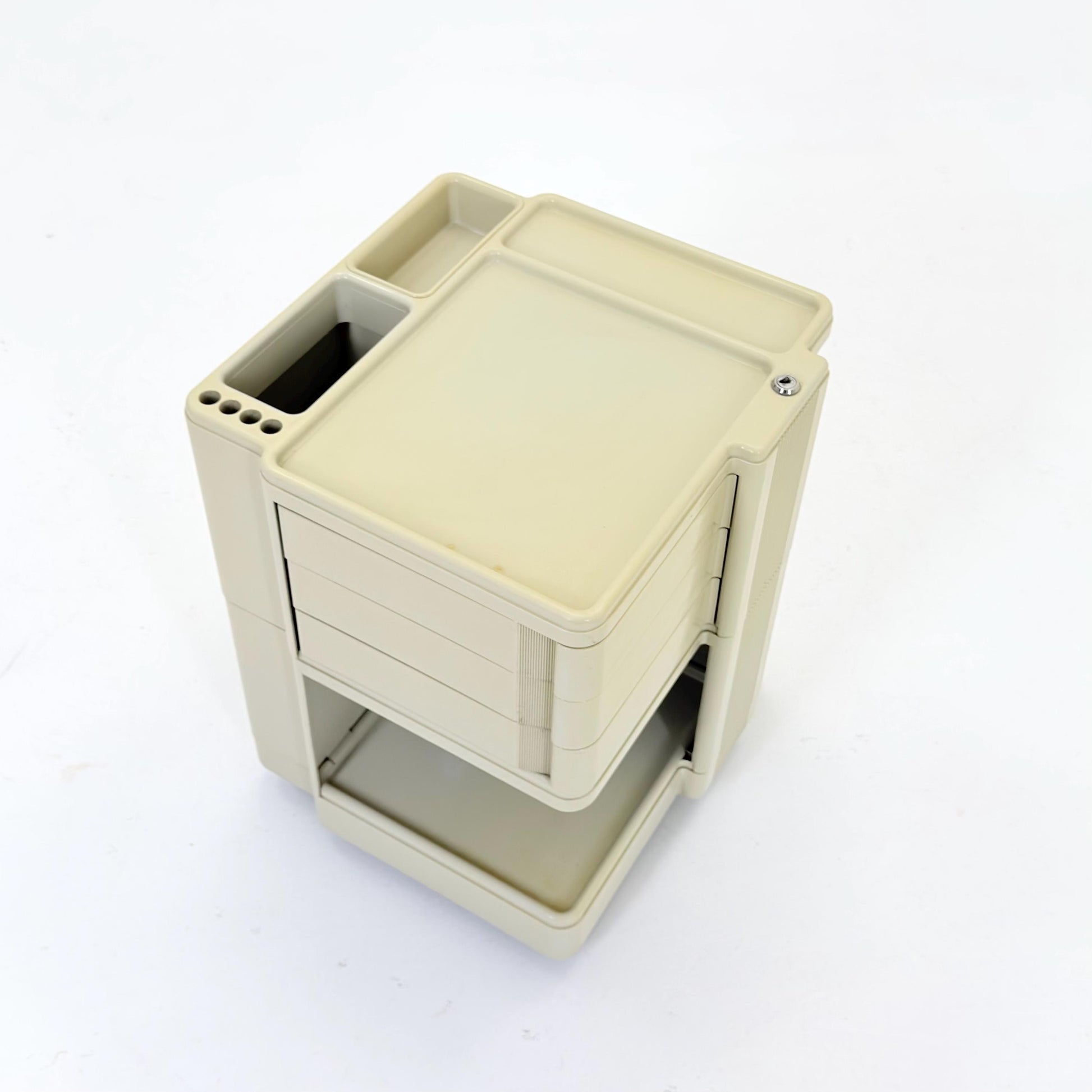 Rare Neolt Superstile Organizer Trolley | Italian Mid Century Storage Cart | Vintage ABS Office Design 1970s.
