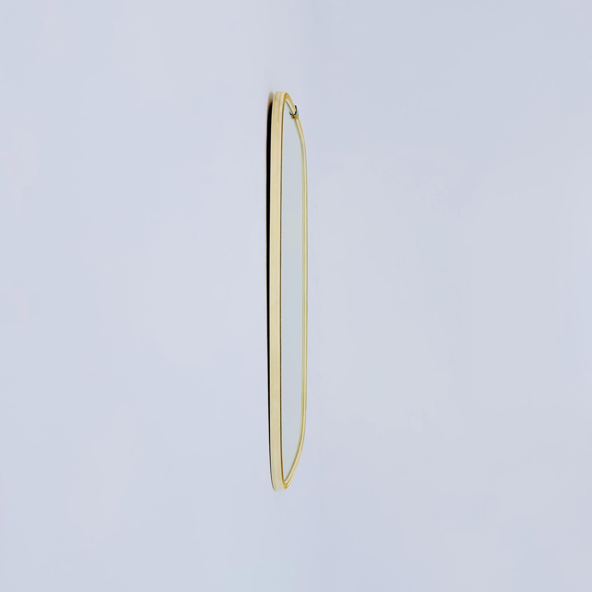 Large Mid-Century Modern wall mirror with brass frame by Münchener Zierspiegel, 1950s