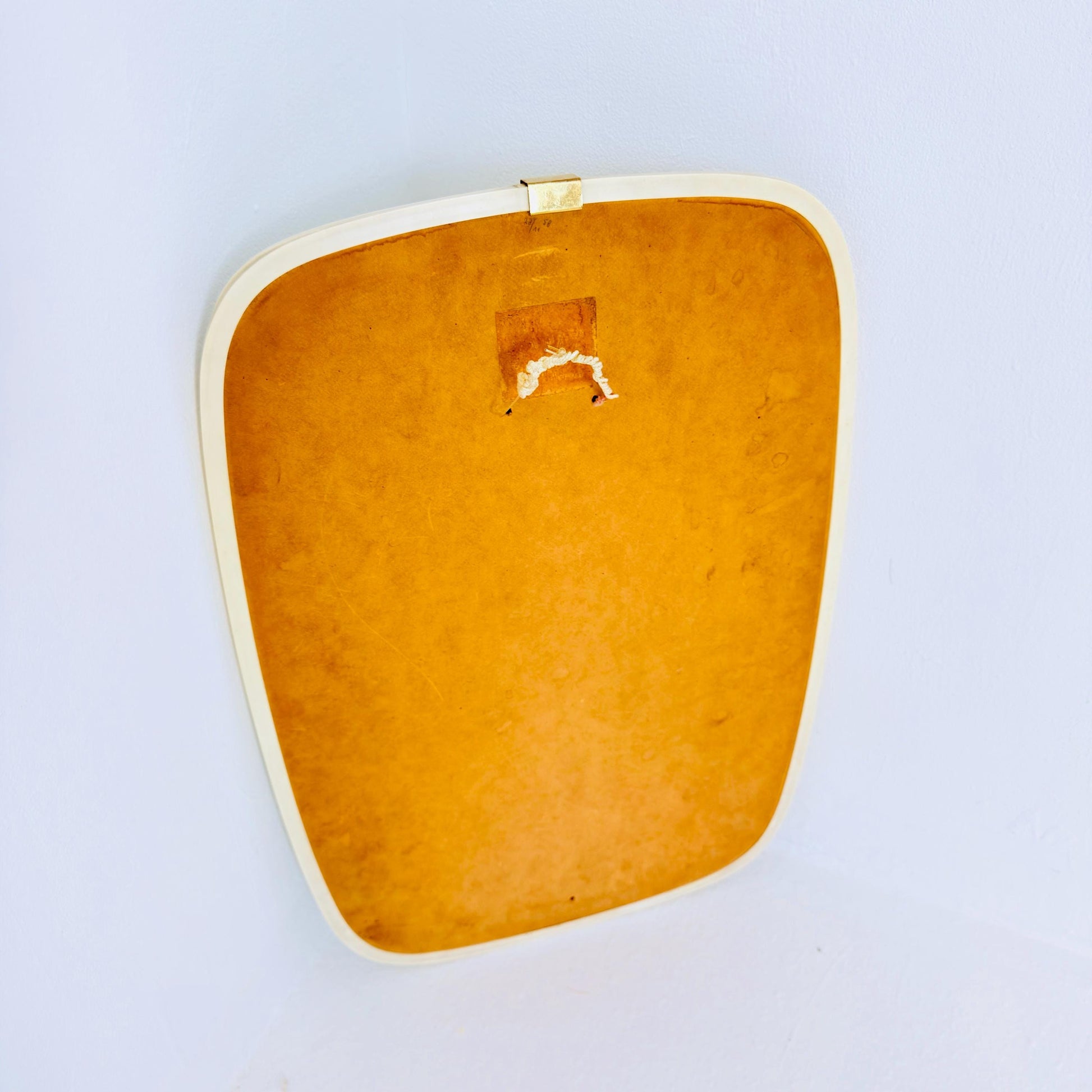 Large Mid-Century Modern wall mirror with brass frame by Münchener Zierspiegel, 1950s