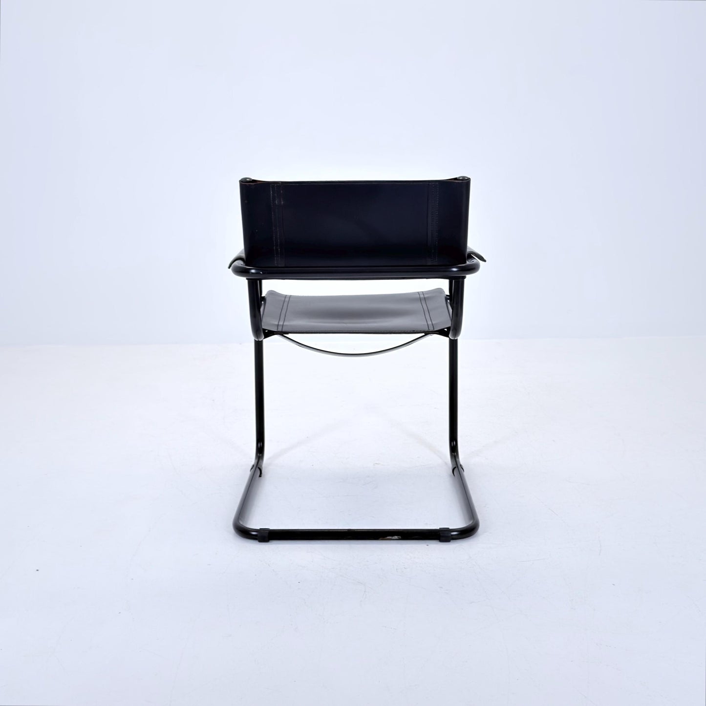 Mid Century Bauhaus black edition Armchair by Marcel Breuer & Mart Stam Italy, 1980s