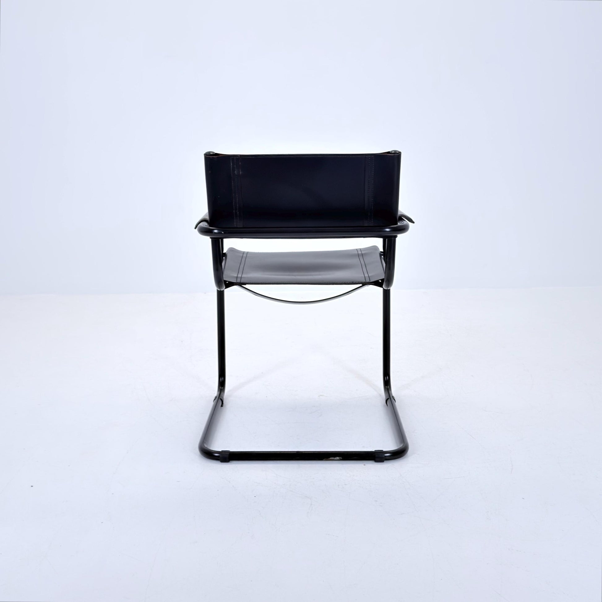 Mid Century Bauhaus black edition Armchair by Marcel Breuer & Mart Stam Italy, 1980s