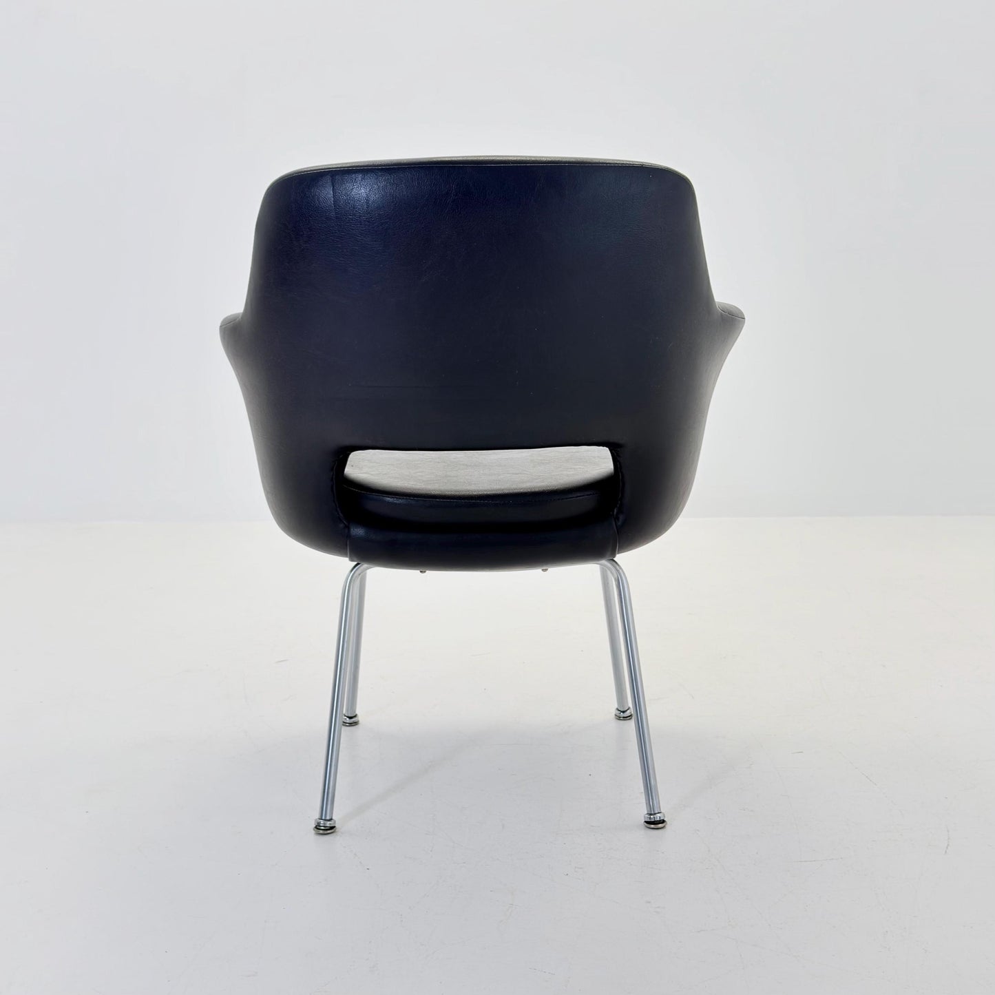 Mid century Olli Mannermaa black Leather Kilta armchair by Eugen Schmidt & Cassina Martela 1970s