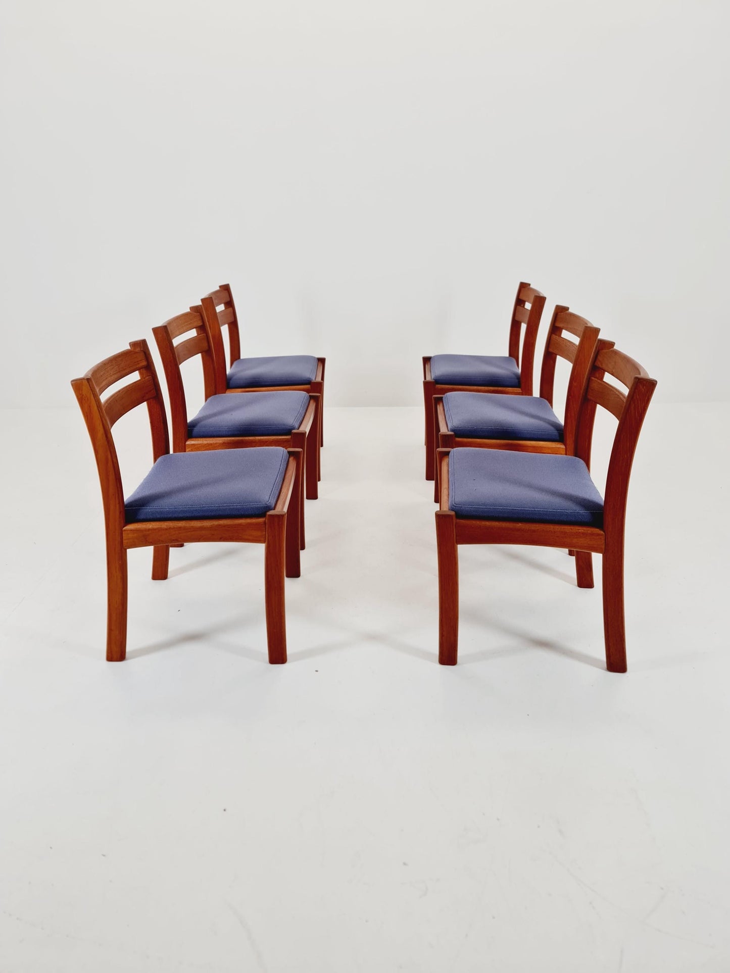 Mid Century Danish solid teak dining Chairs by Dyrlund,Set of 6, 1960s