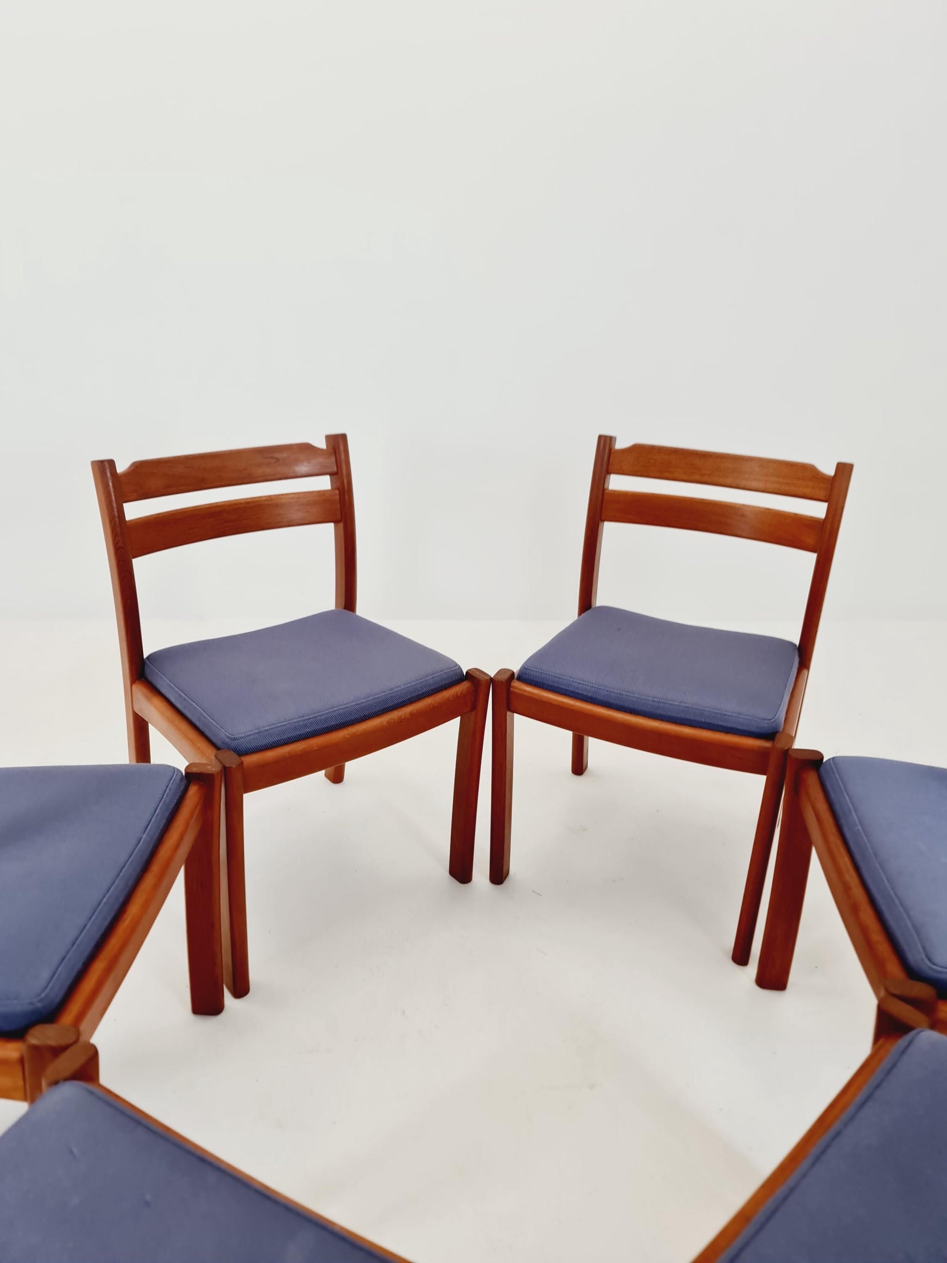 Mid Century Danish solid teak dining Chairs by Dyrlund,Set of 6, 1960s