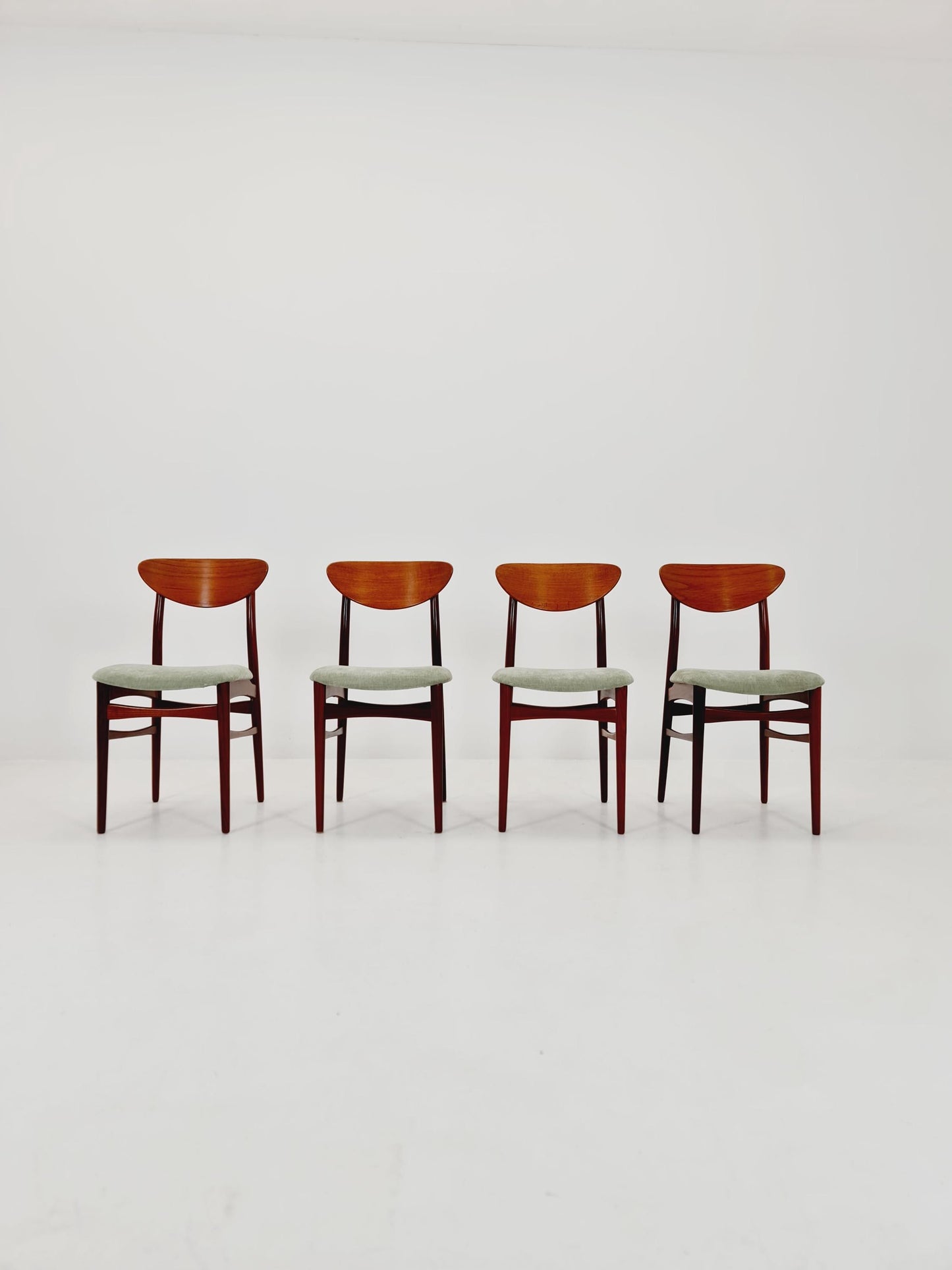 Vintage Danish solid teak dining Chairs By Lübke Germany , 1960s, Set of 4