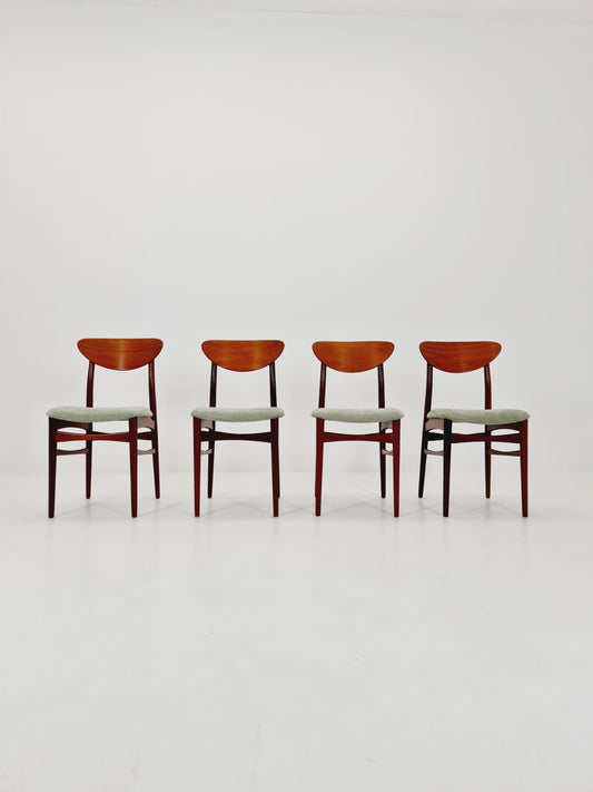 Vintage Danish solid teak dining Chairs By Lübke Germany , 1960s, Set of 4