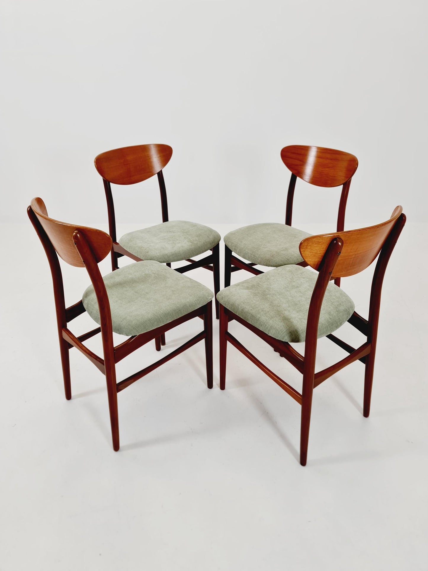Vintage Danish solid teak dining Chairs By Lübke Germany , 1960s, Set of 4