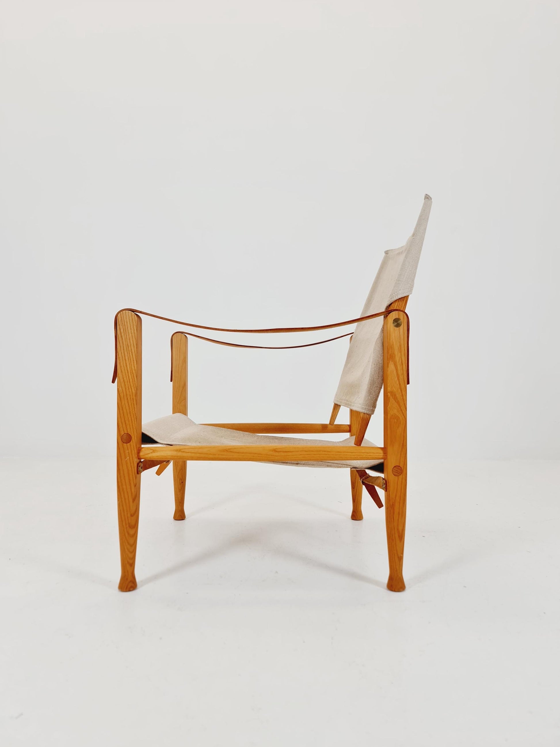 Rare Mid-Century Safari Chair by Rud Rasmussen Denmark 1970s