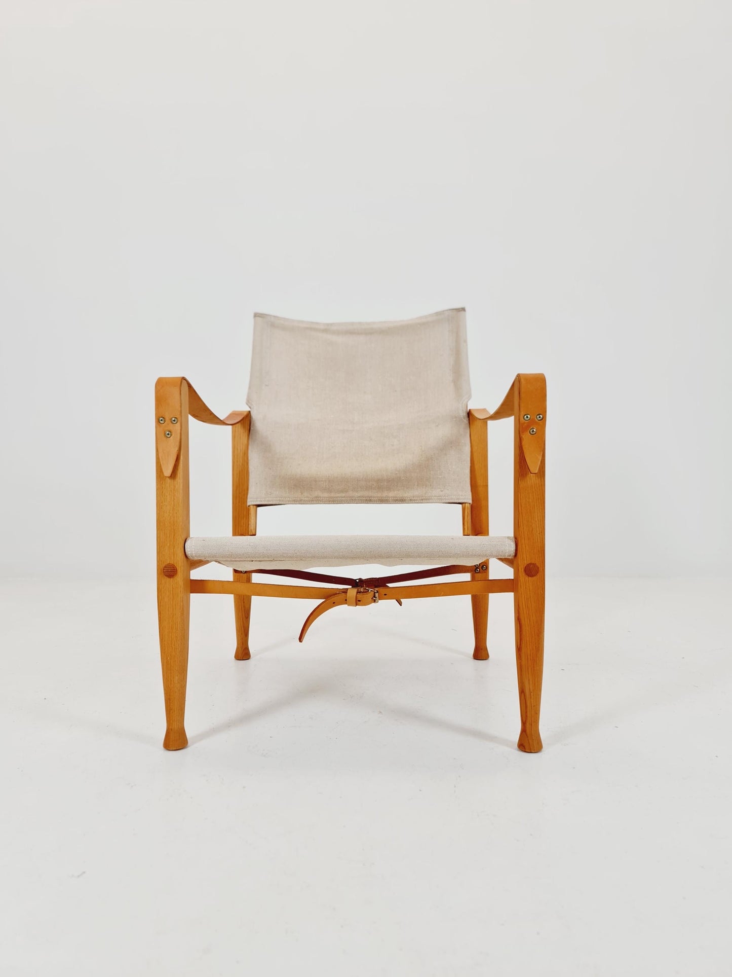 Rare Mid-Century Safari Chair by Rud Rasmussen Denmark 1970s