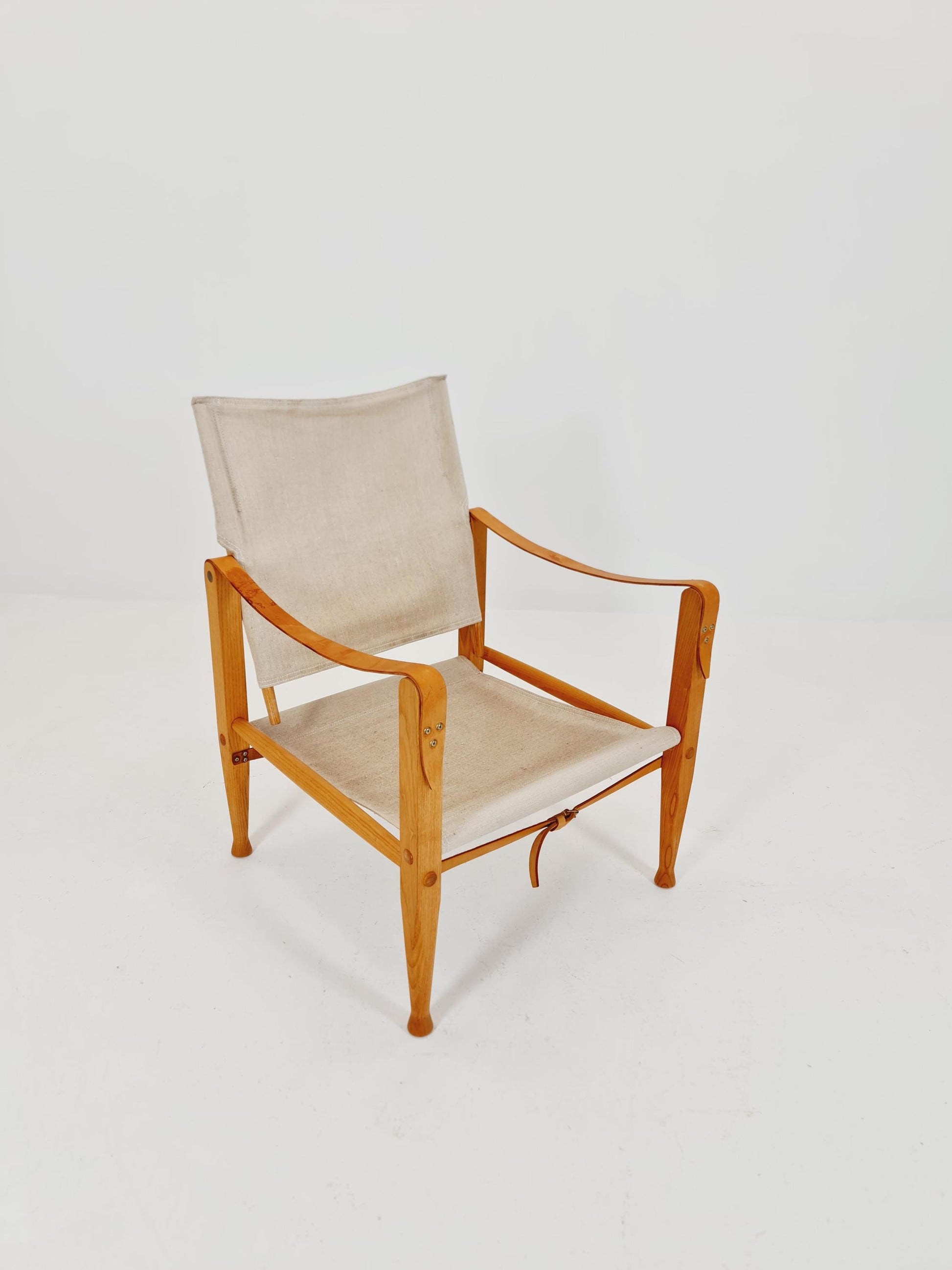 Rare Mid-Century Safari Chair by Rud Rasmussen Denmark 1970s