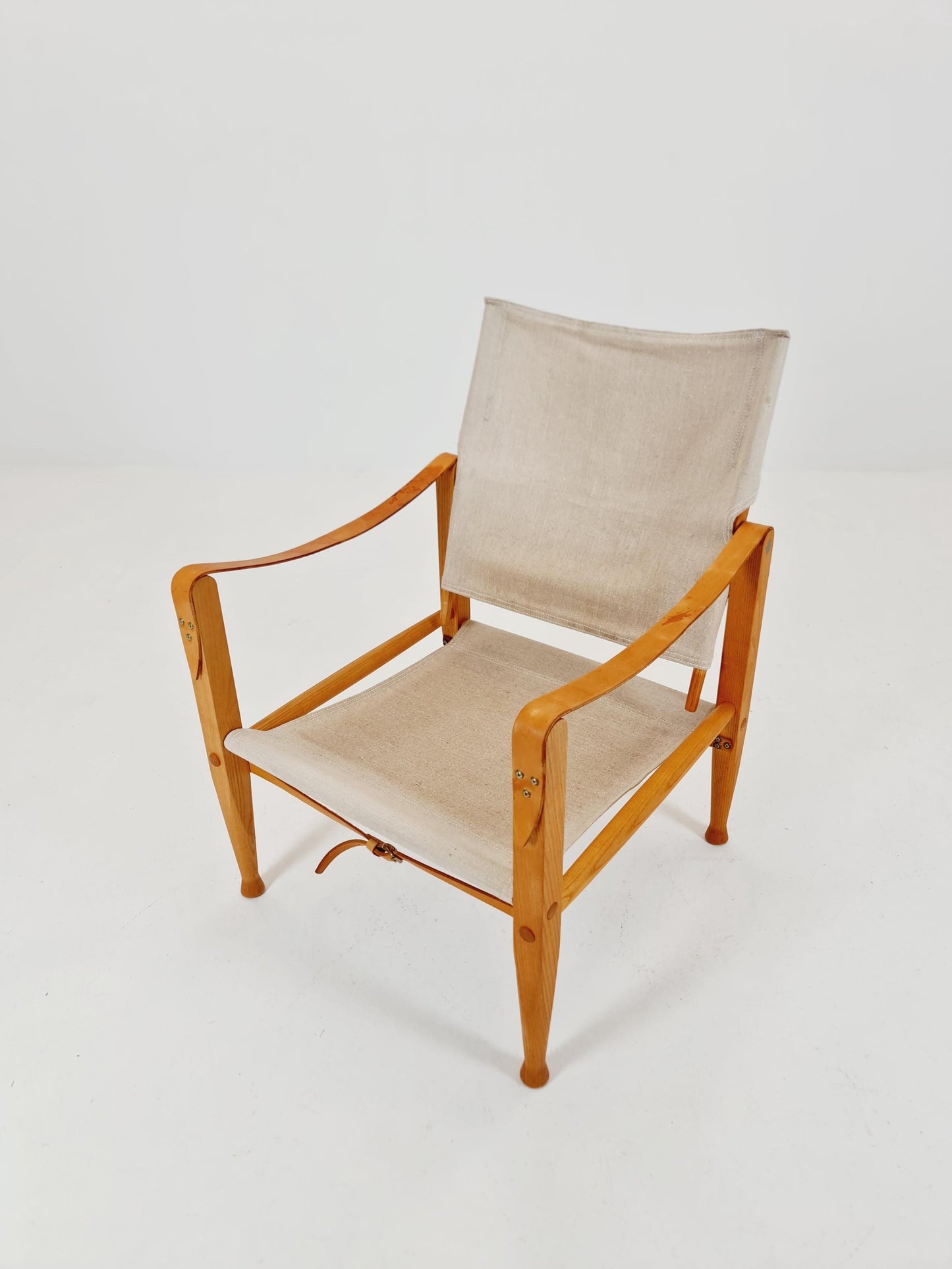 Rare Mid-Century Safari Chair by Rud Rasmussen Denmark 1970s