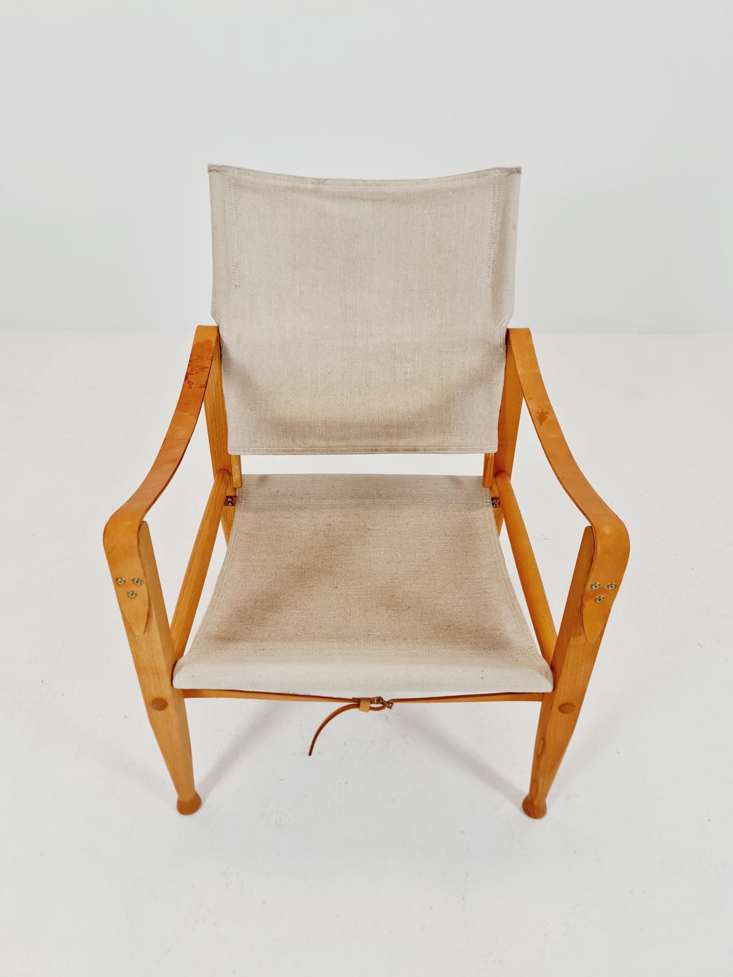 Rare Mid-Century Safari Chair by Rud Rasmussen Denmark 1970s