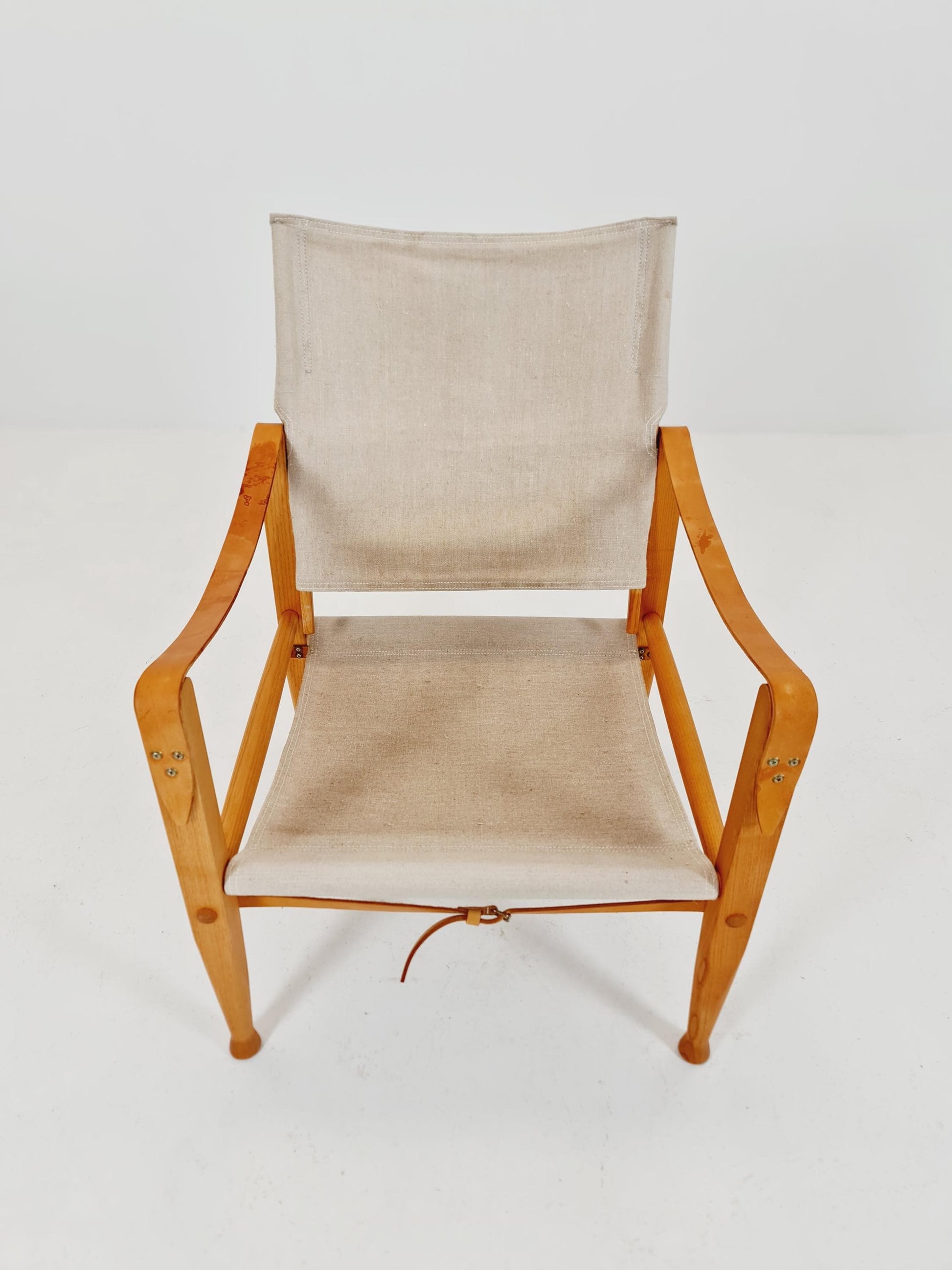 Rare Mid-Century Safari Chair by Rud Rasmussen Denmark 1970s