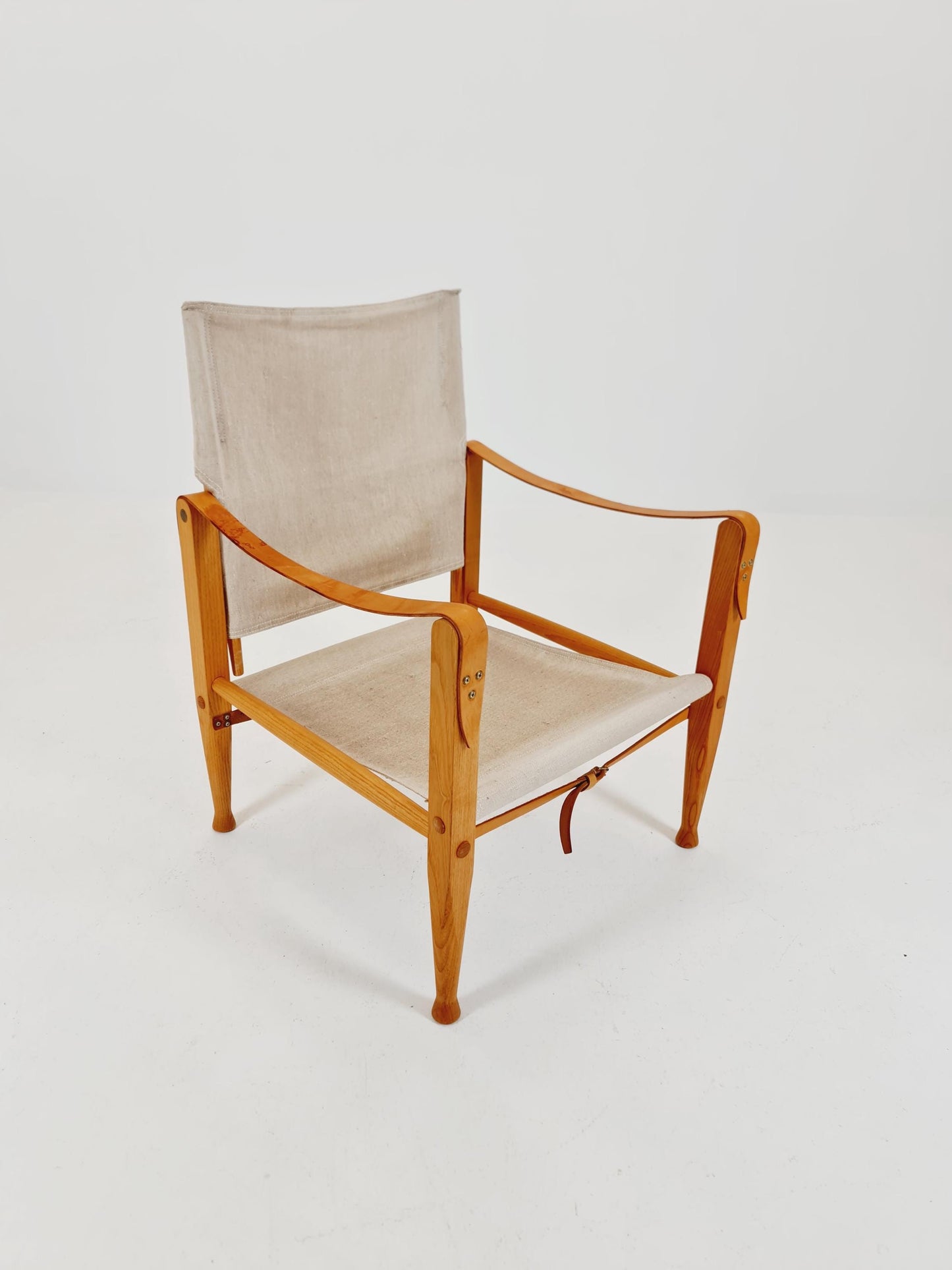 Rare Mid-Century Safari Chair by Rud Rasmussen Denmark 1970s