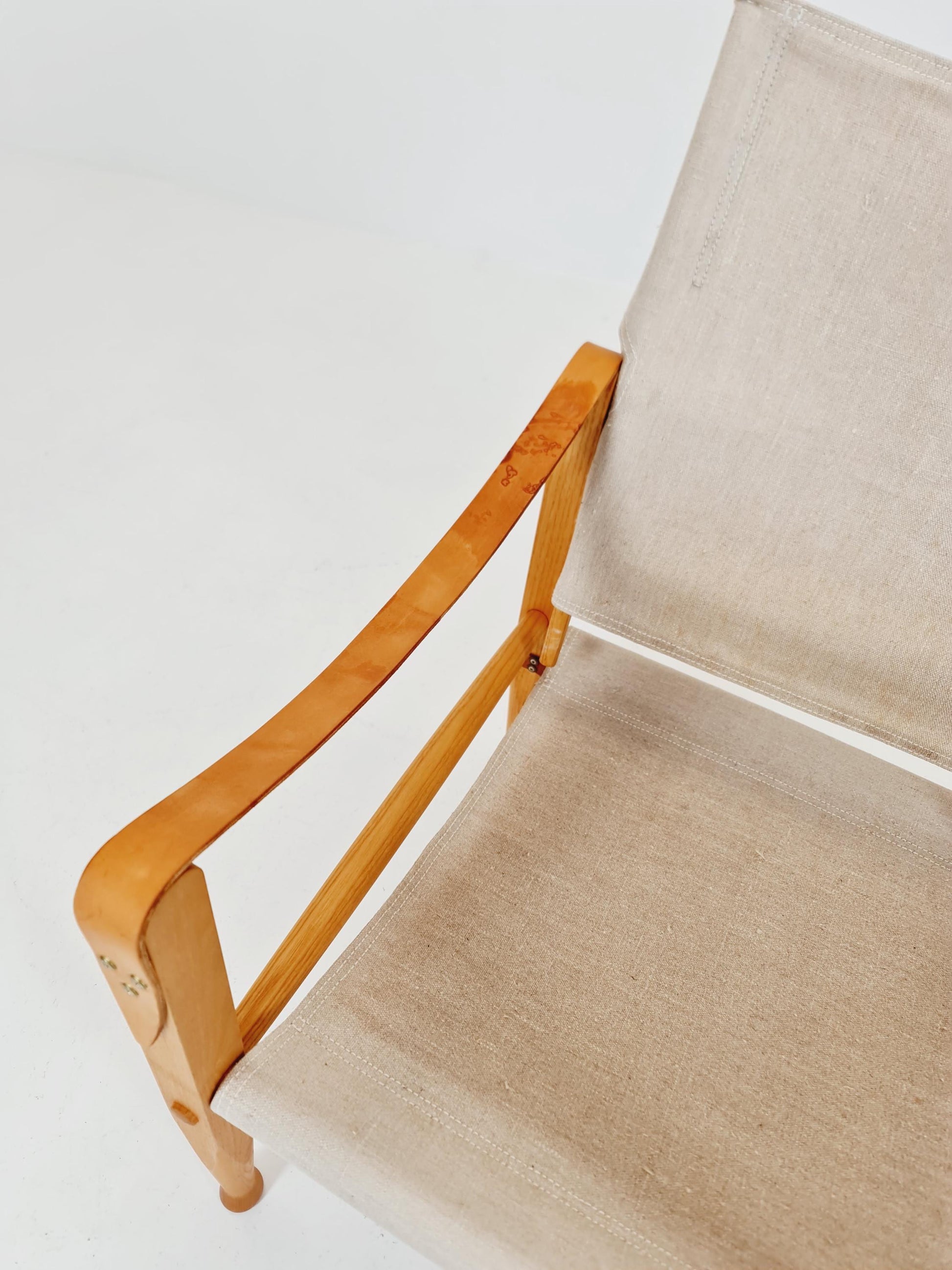 Rare Mid-Century Safari Chair by Rud Rasmussen Denmark 1970s