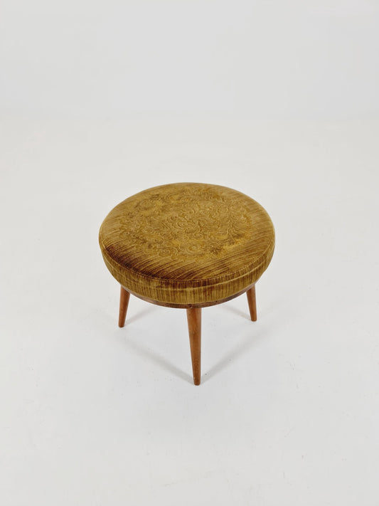 Mid century modern German ottoman/footstool make up stool from the 50s