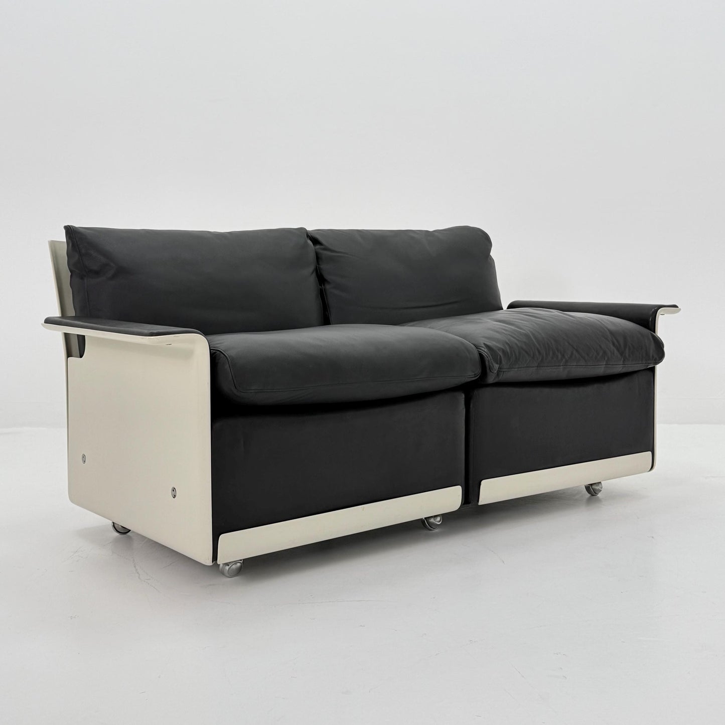 Mid century Ultra-Rare Space Age two seater sofa RZ62 by Dieter Rams for Vitsoe, 1960s Germany