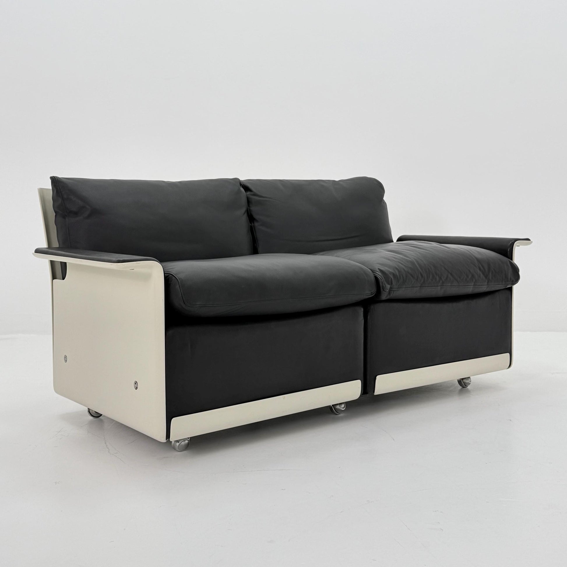 Mid century Ultra-Rare Space Age two seater sofa RZ62 by Dieter Rams for Vitsoe, 1960s Germany