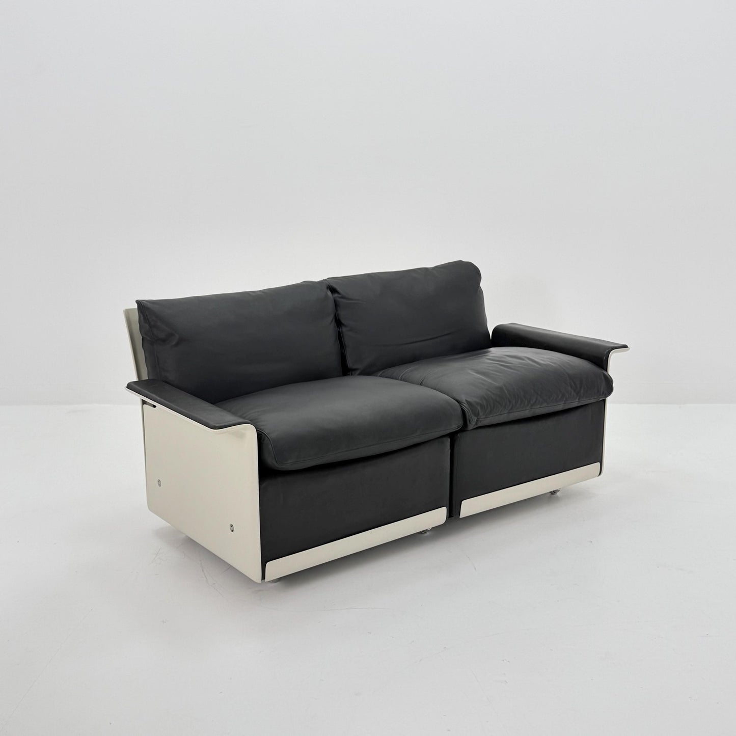 Mid century Ultra-Rare Space Age two seater sofa RZ62 by Dieter Rams for Vitsoe, 1960s Germany