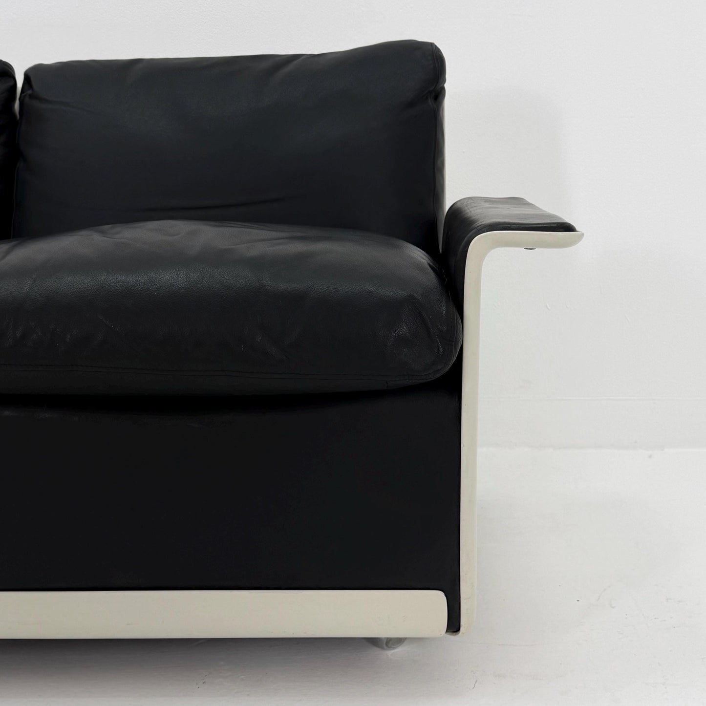 Mid century Ultra-Rare Space Age two seater sofa RZ62 by Dieter Rams for Vitsoe, 1960s Germany
