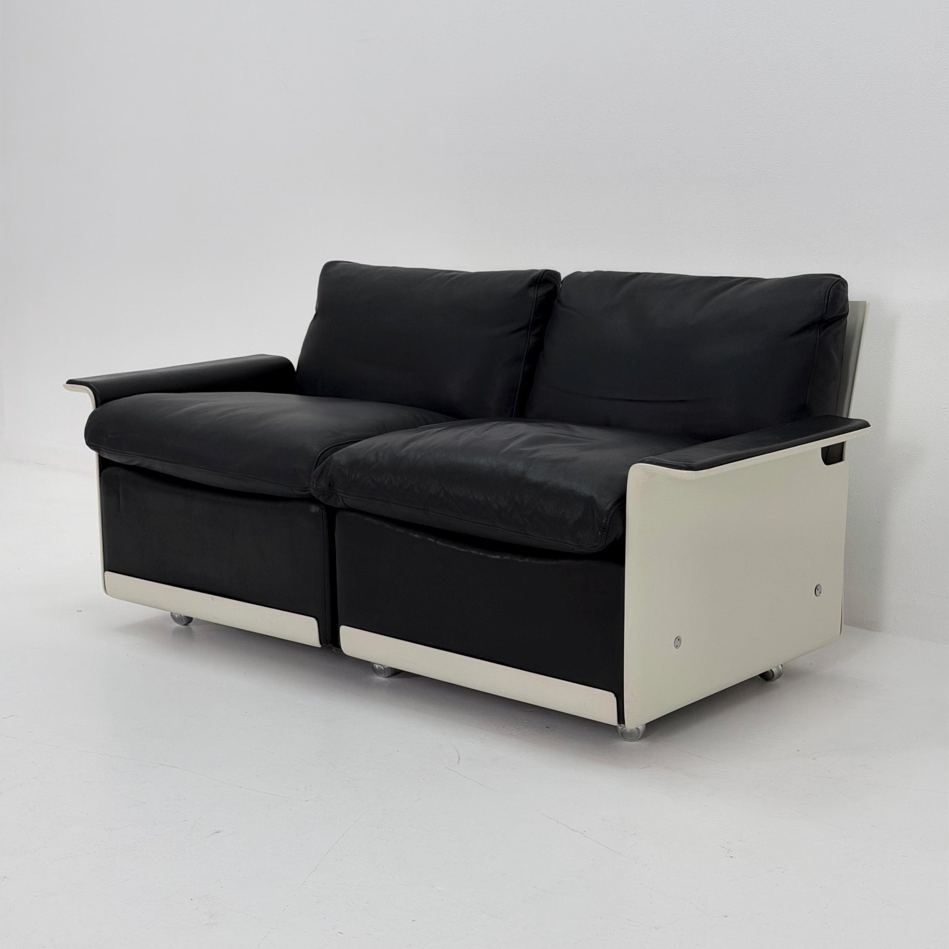 Mid century Ultra-Rare Space Age two seater sofa RZ62 by Dieter Rams for Vitsoe, 1960s Germany