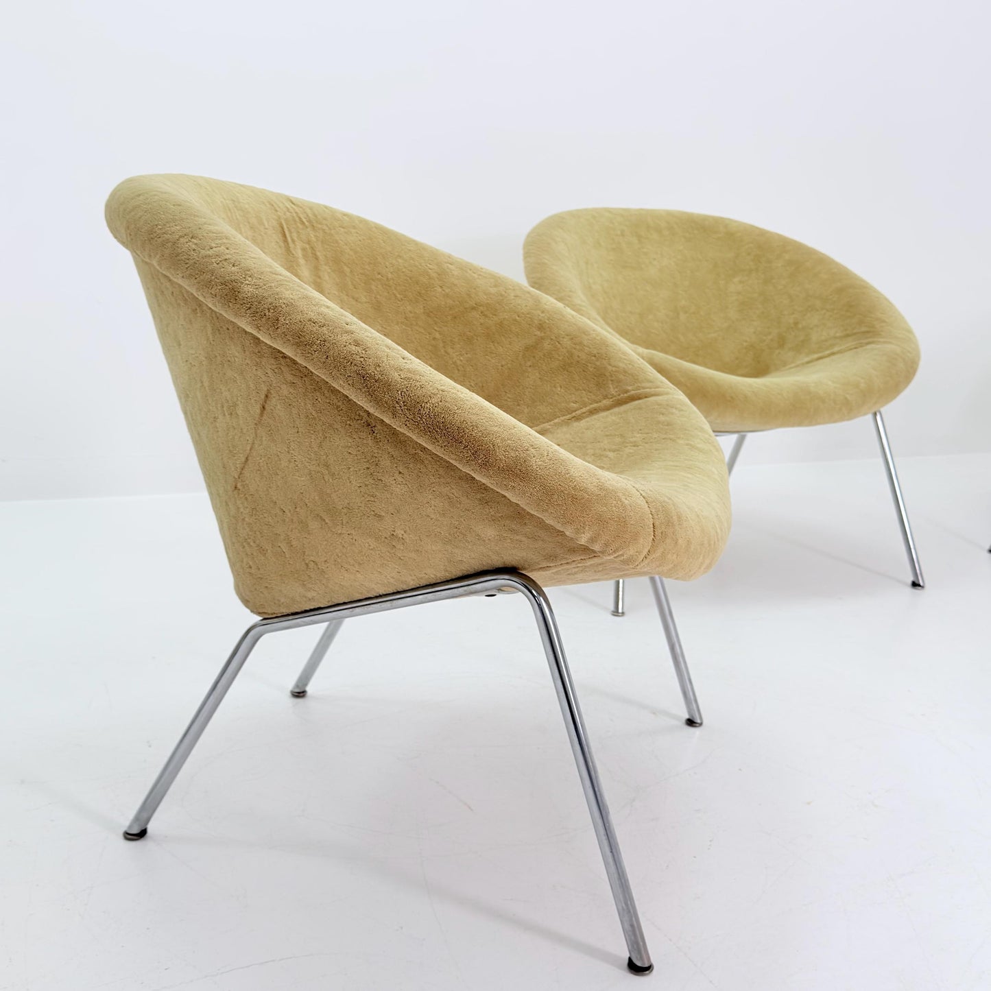 Set of 4 Walter Knoll 369 Lounge Chairs – Mid-Century Modern, Beige Mohair Wool, Germany 1970s