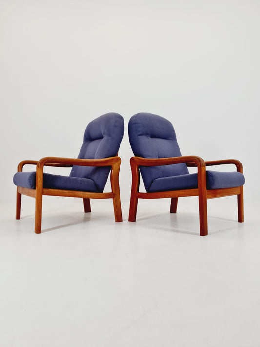Mid century teak easy lounge chairs by Arne Wahl Iversen for Komfort , 1960s set of 2