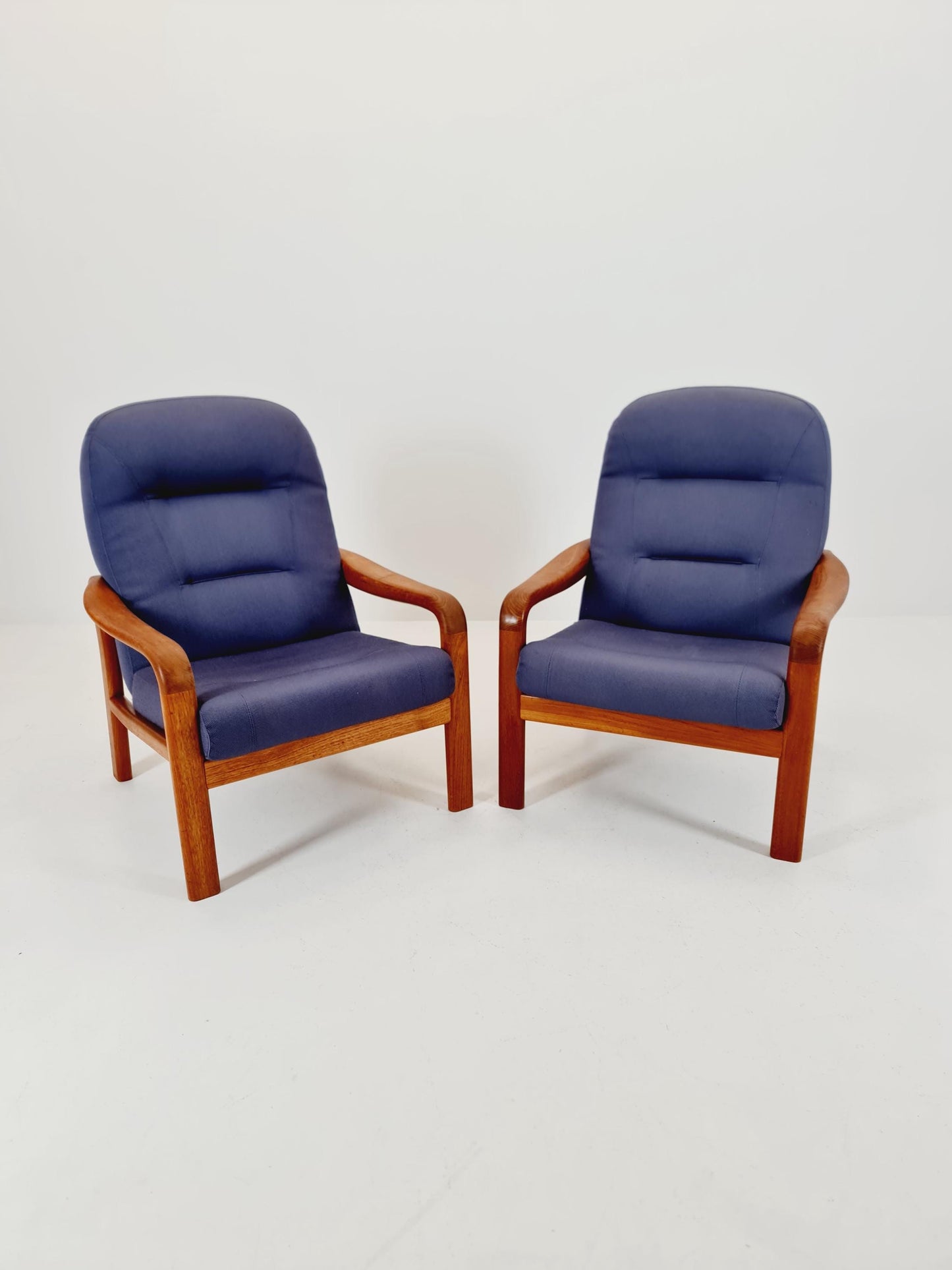 Mid century teak easy lounge chairs by Arne Wahl Iversen for Komfort , 1960s set of 2