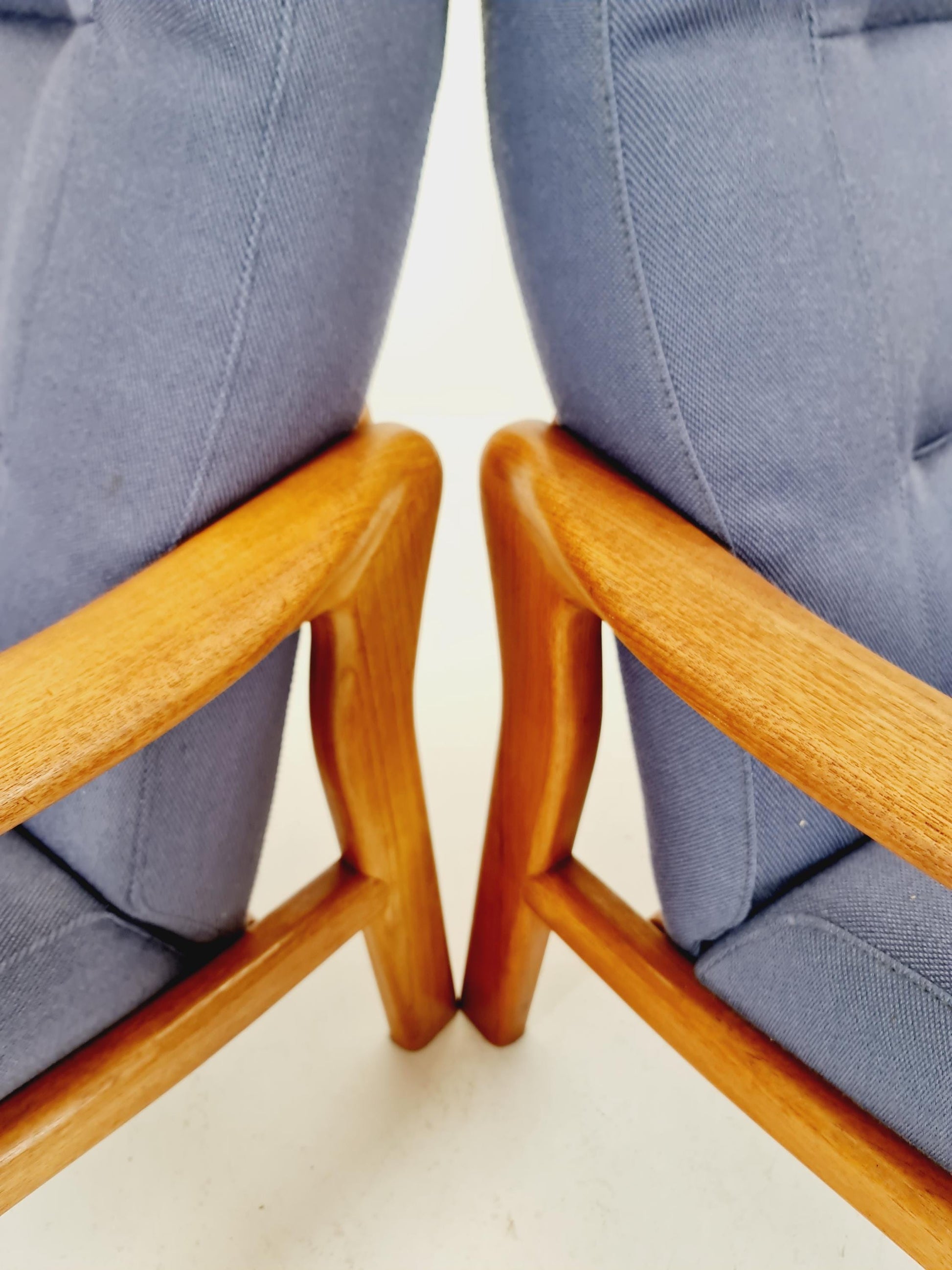 Mid century teak easy lounge chairs by Arne Wahl Iversen for Komfort , 1960s set of 2