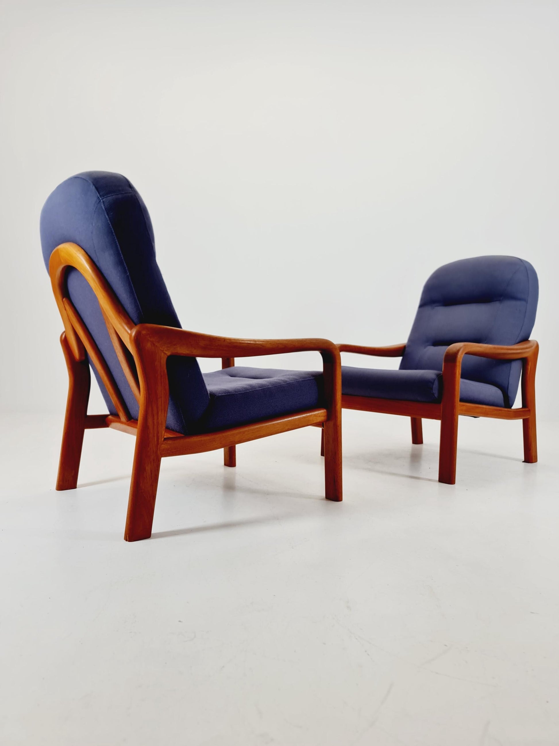 Mid century teak easy lounge chairs by Arne Wahl Iversen for Komfort , 1960s set of 2