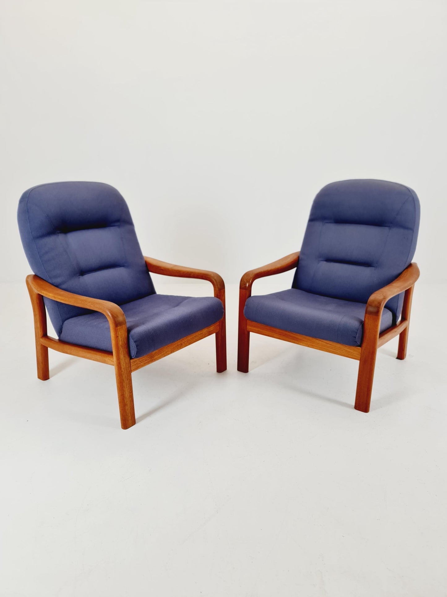 Mid century teak easy lounge chairs by Arne Wahl Iversen for Komfort , 1960s set of 2