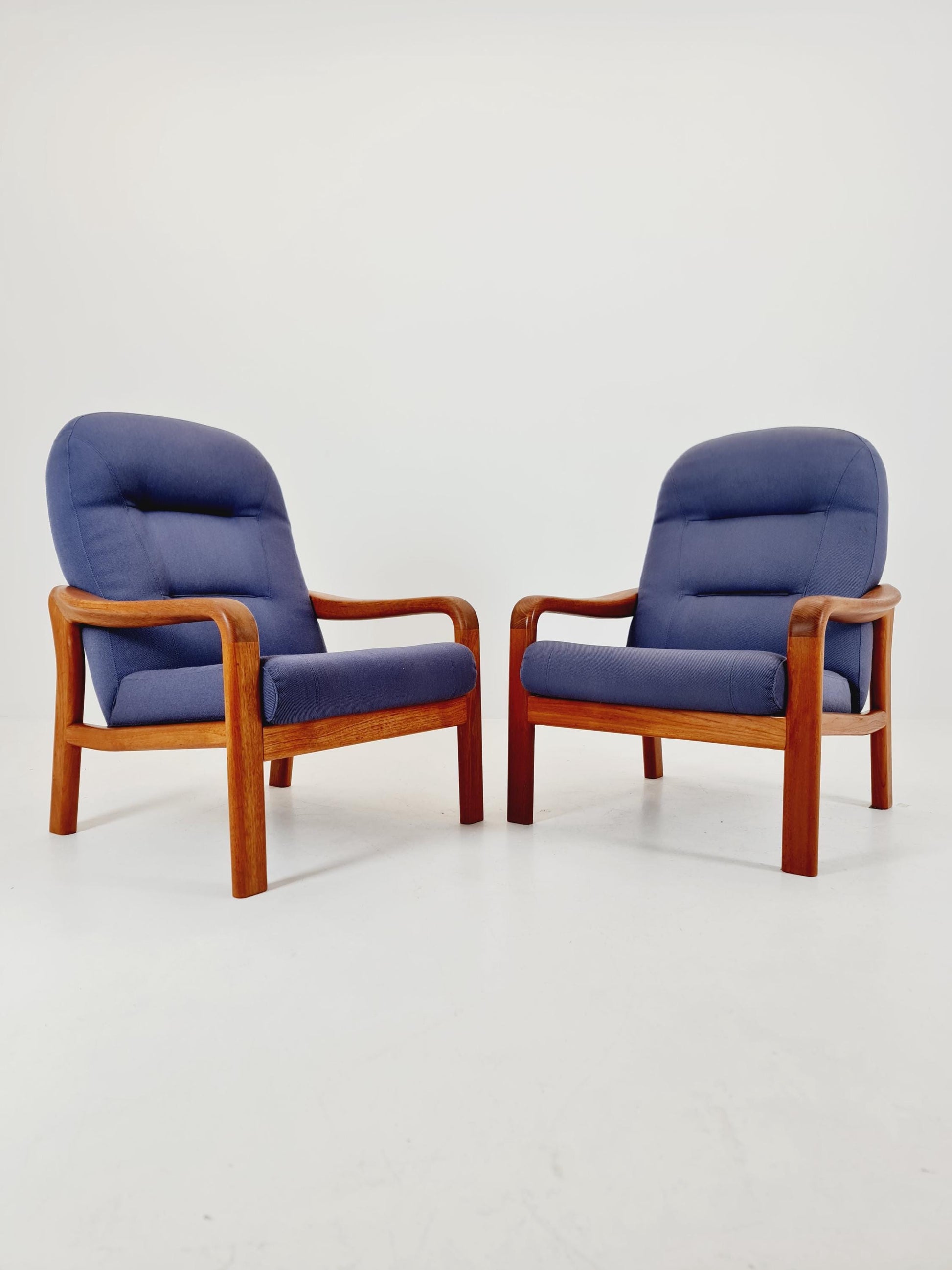 Mid century teak easy lounge chairs by Arne Wahl Iversen for Komfort , 1960s set of 2