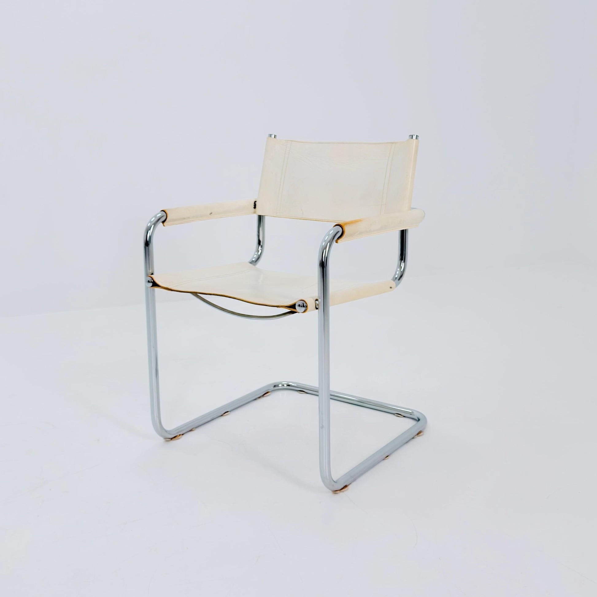 Mid century Bauhaus B34 Cantilever armChair by Mart Stam for Jox Interni, Italy 1980s