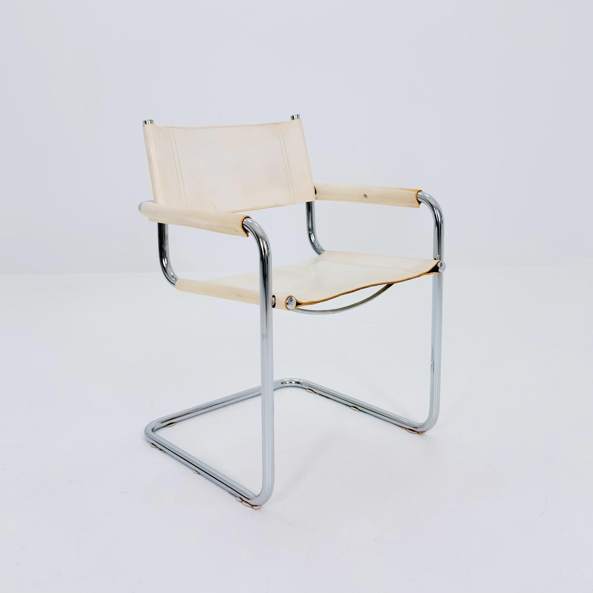 Mid century Bauhaus B34 Cantilever armChair by Mart Stam for Jox Interni, Italy 1980s