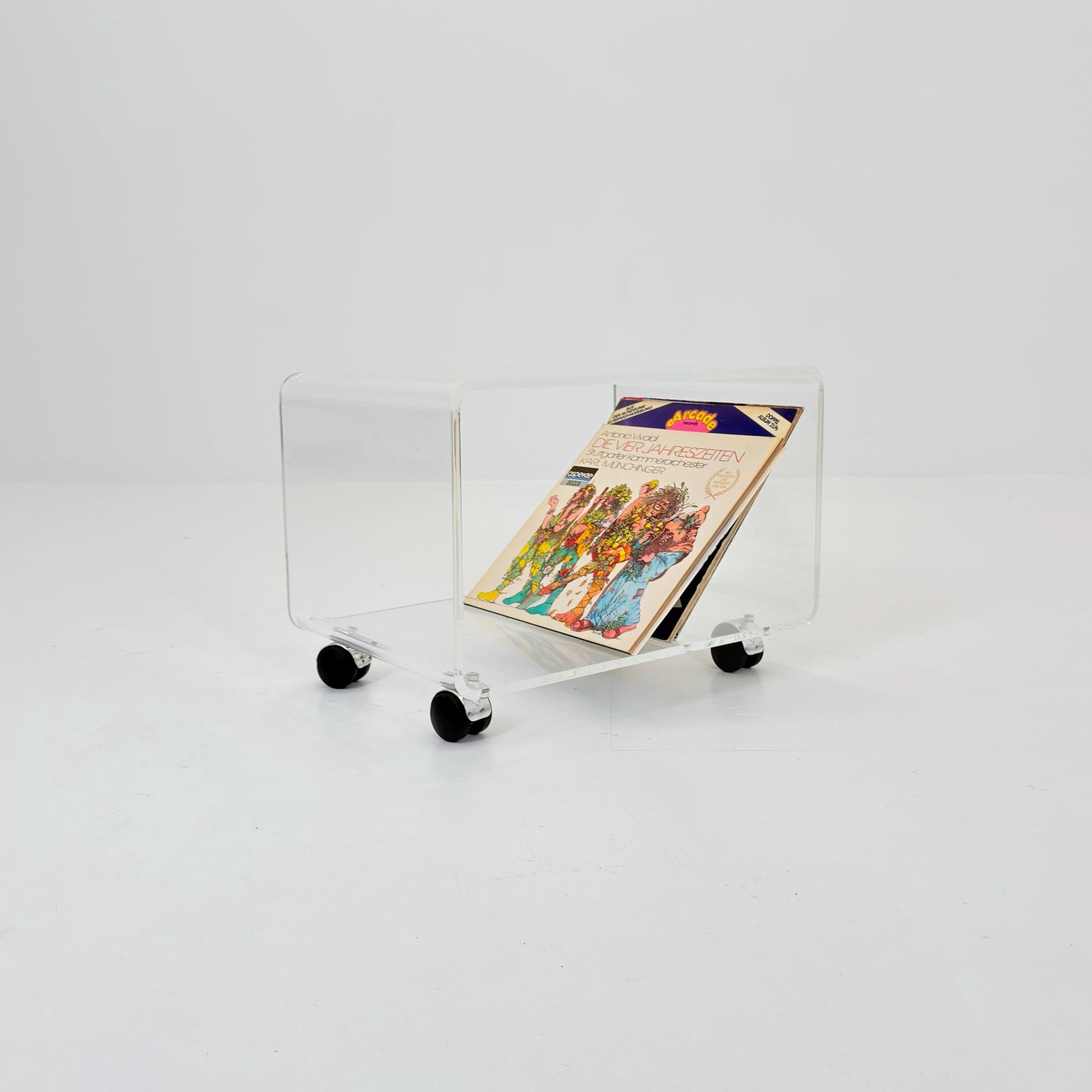 Space age Plexiglass Trolley-side table by Michel Dumas for Roche Bobois 1970s