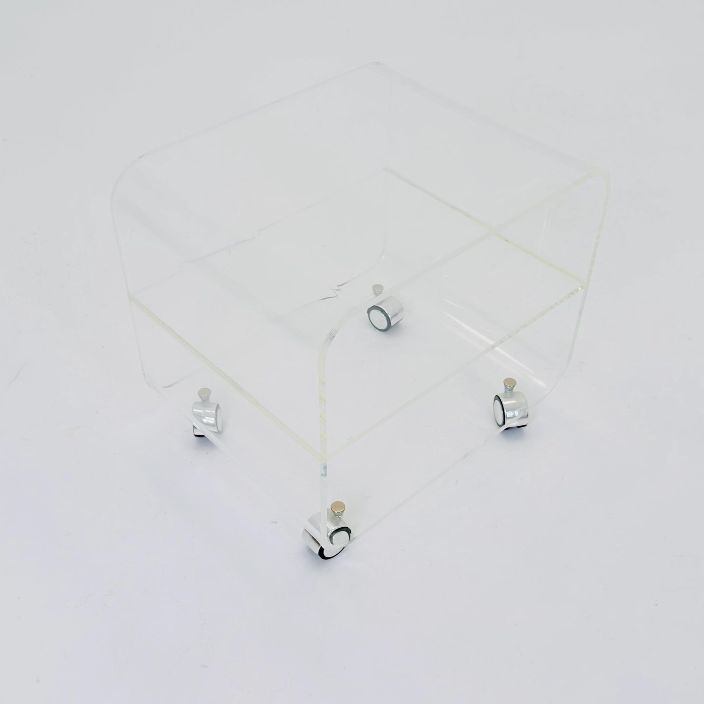 Space age Plexiglass Trolley-side table by Michel Dumas for Roche Bobois 1970s