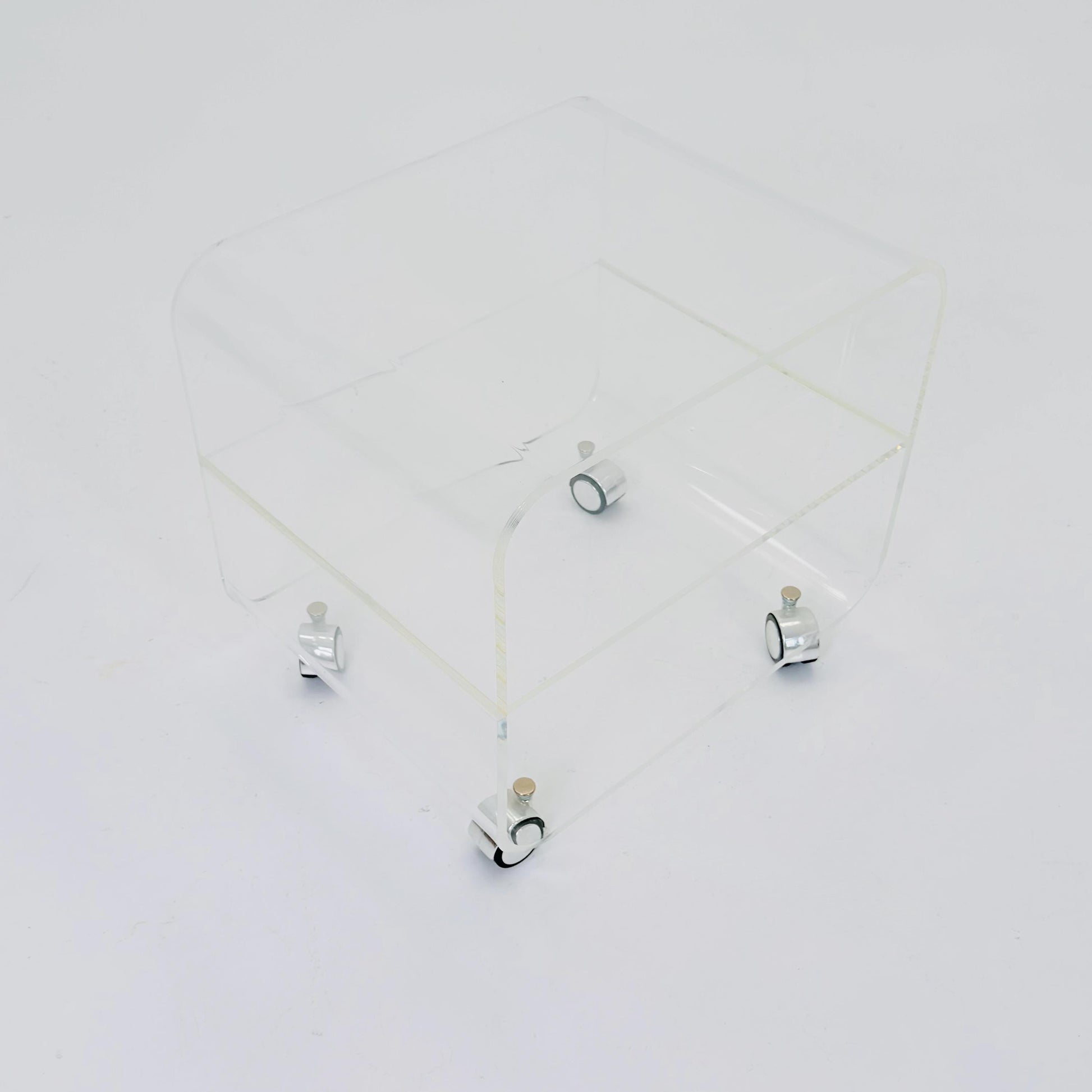 Space age Plexiglass Trolley-side table by Michel Dumas for Roche Bobois 1970s