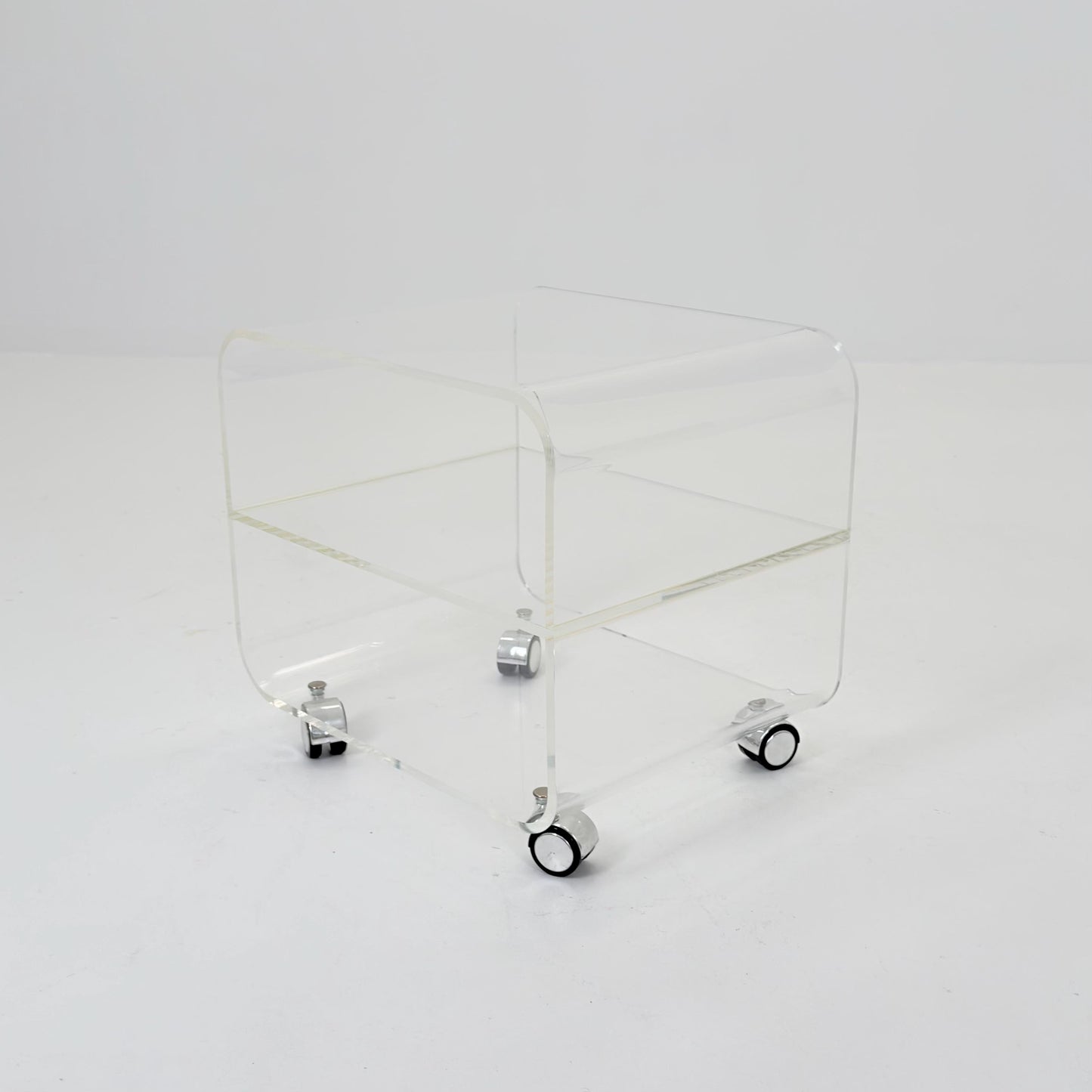 Space age Plexiglass Trolley-side table by Michel Dumas for Roche Bobois 1970s