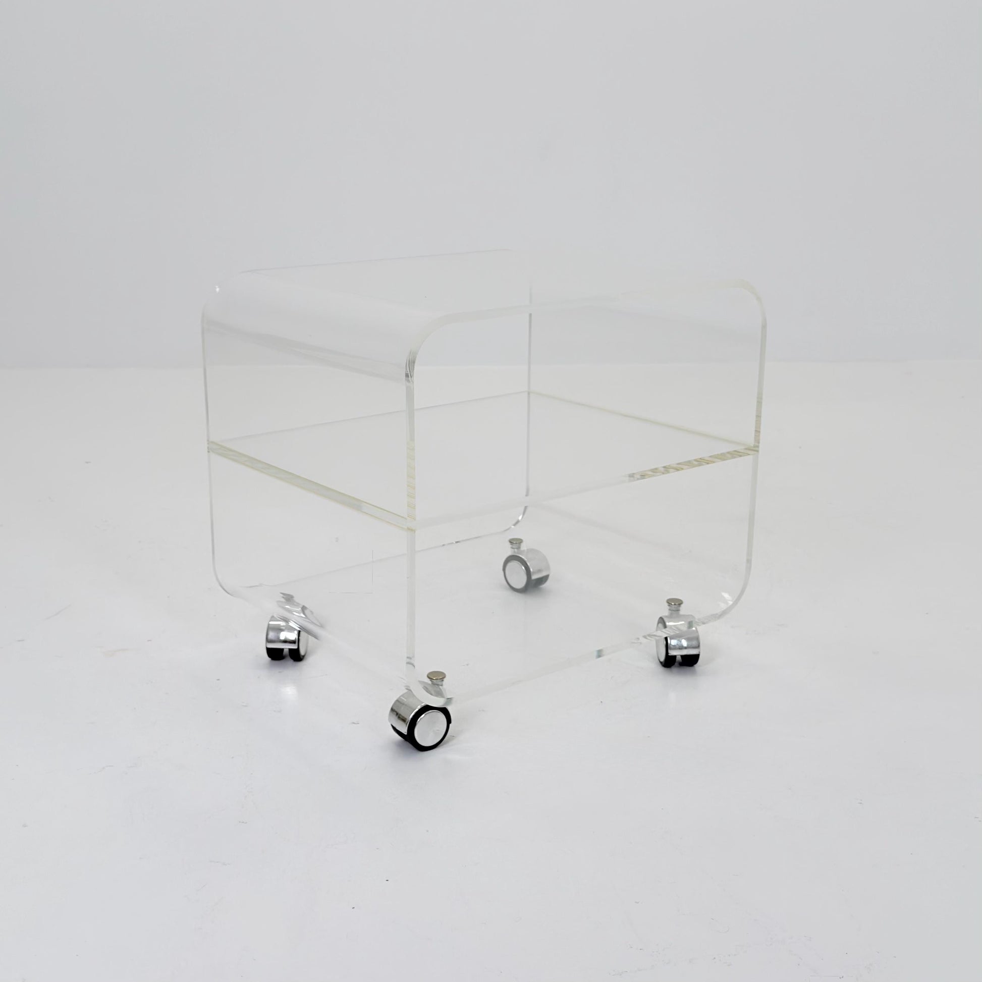 Space age Plexiglass Trolley-side table by Michel Dumas for Roche Bobois 1970s