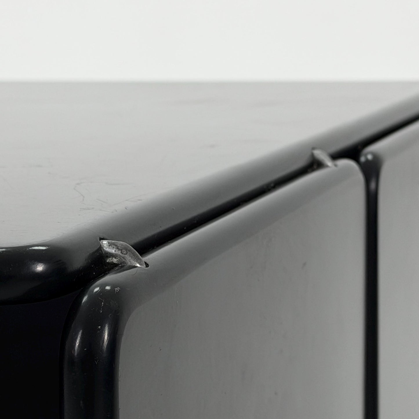 Rare Mid-Century Black Coffee Table by Tecta Germany | Bauhaus Design 1980s | Sliding Drawers on Wheels