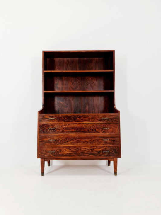 Mid-Century Modern Rosewood Chest of Drawers with Open Shelving 1960s
