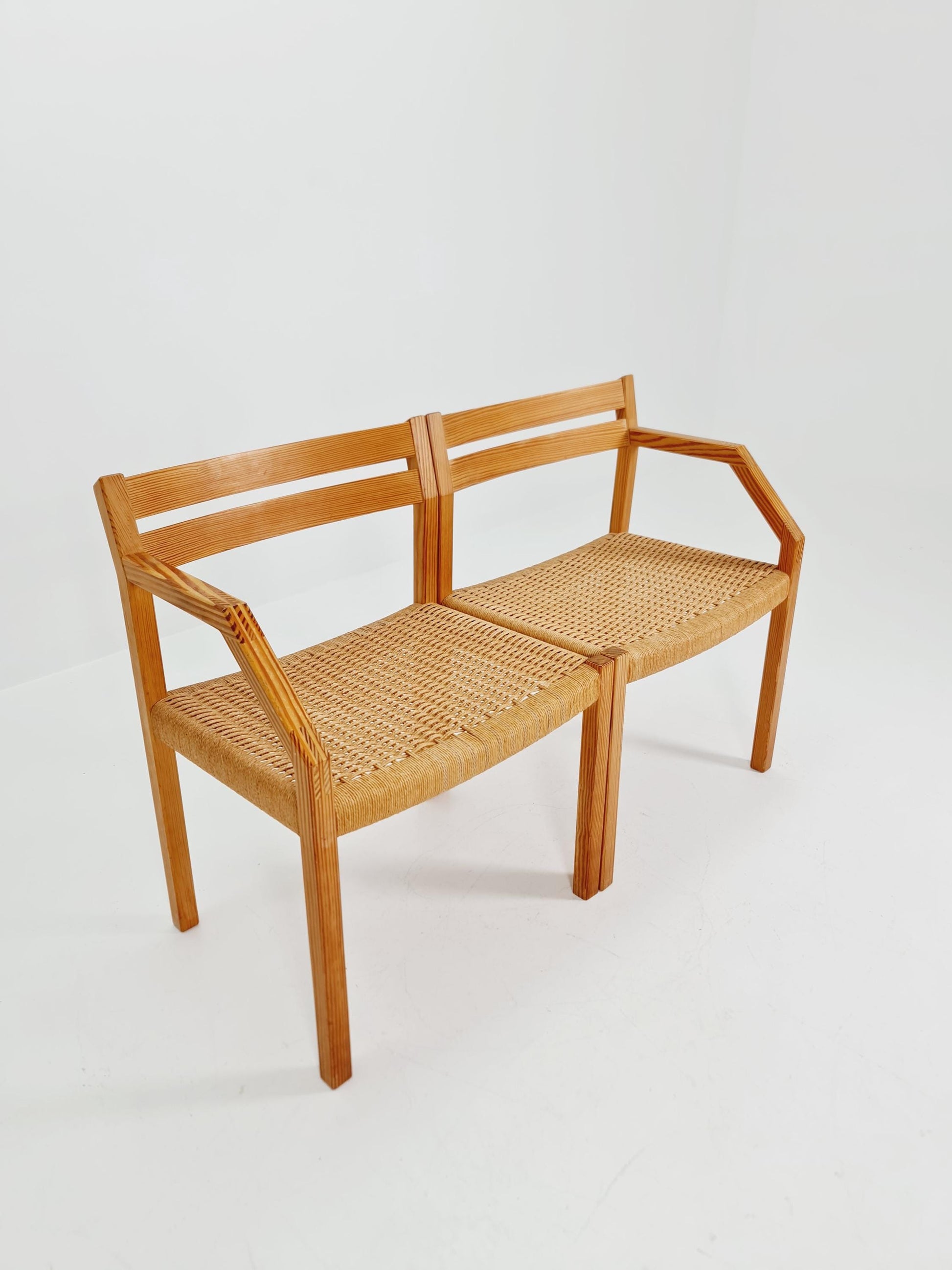Super rare Oak Armchair bench By Niels Otto Moller for J.LMollers model Nr 404 .1960s