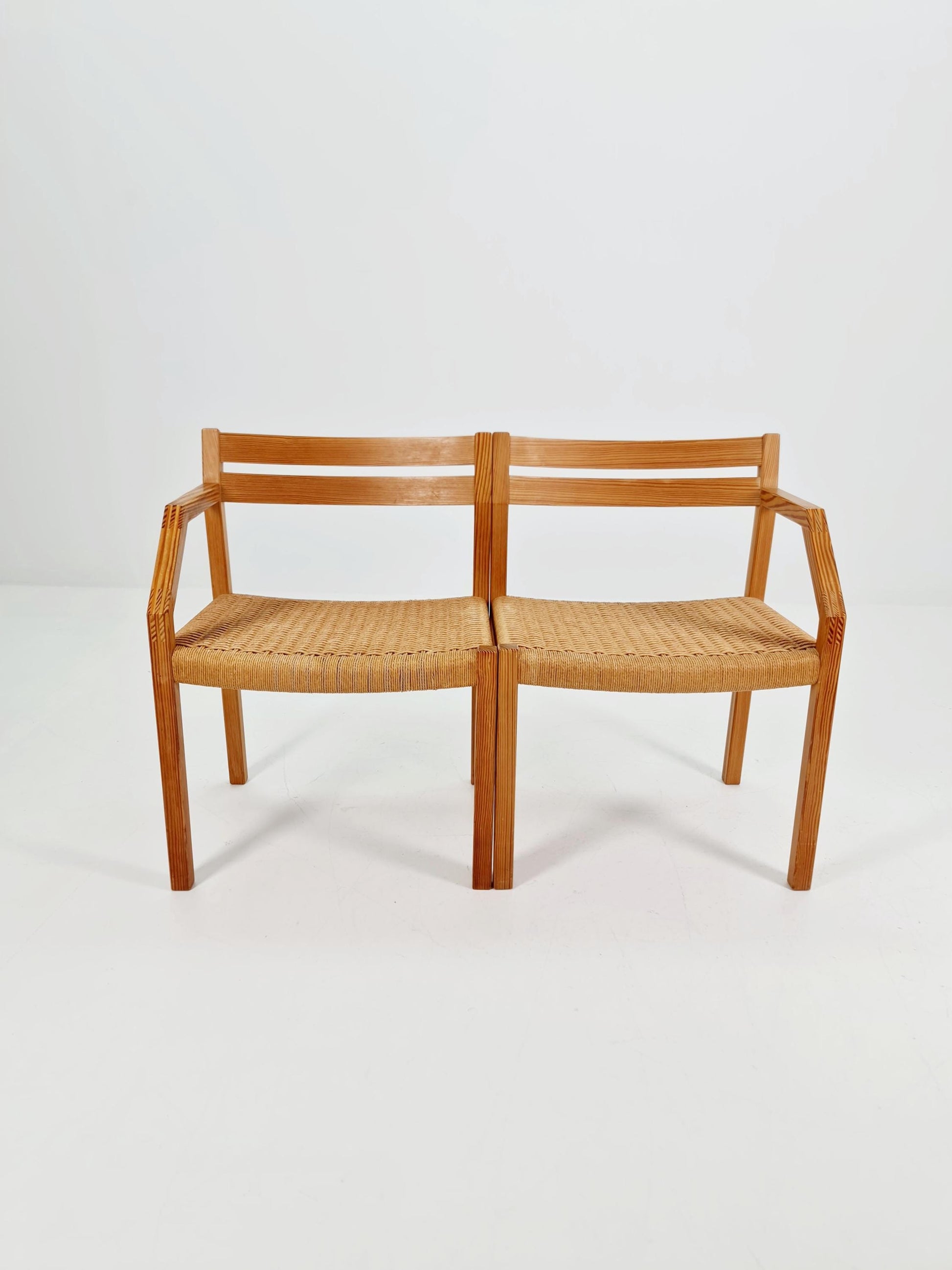 Super rare Oak Armchair bench By Niels Otto Moller for J.LMollers model Nr 404 .1960s